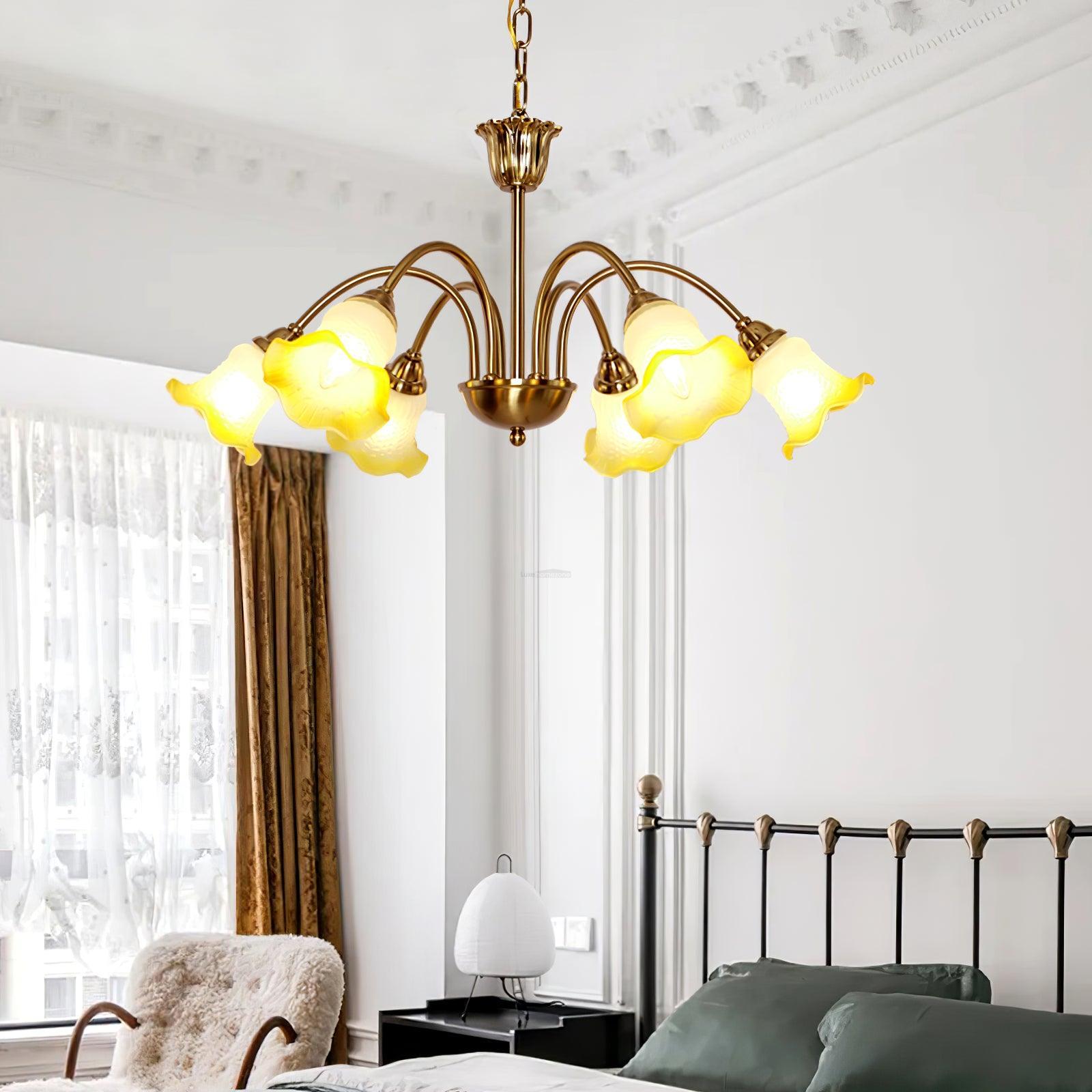 Morning Glory Chandelier ∅ 24.4″ - Zahara-1-Luxehomezone