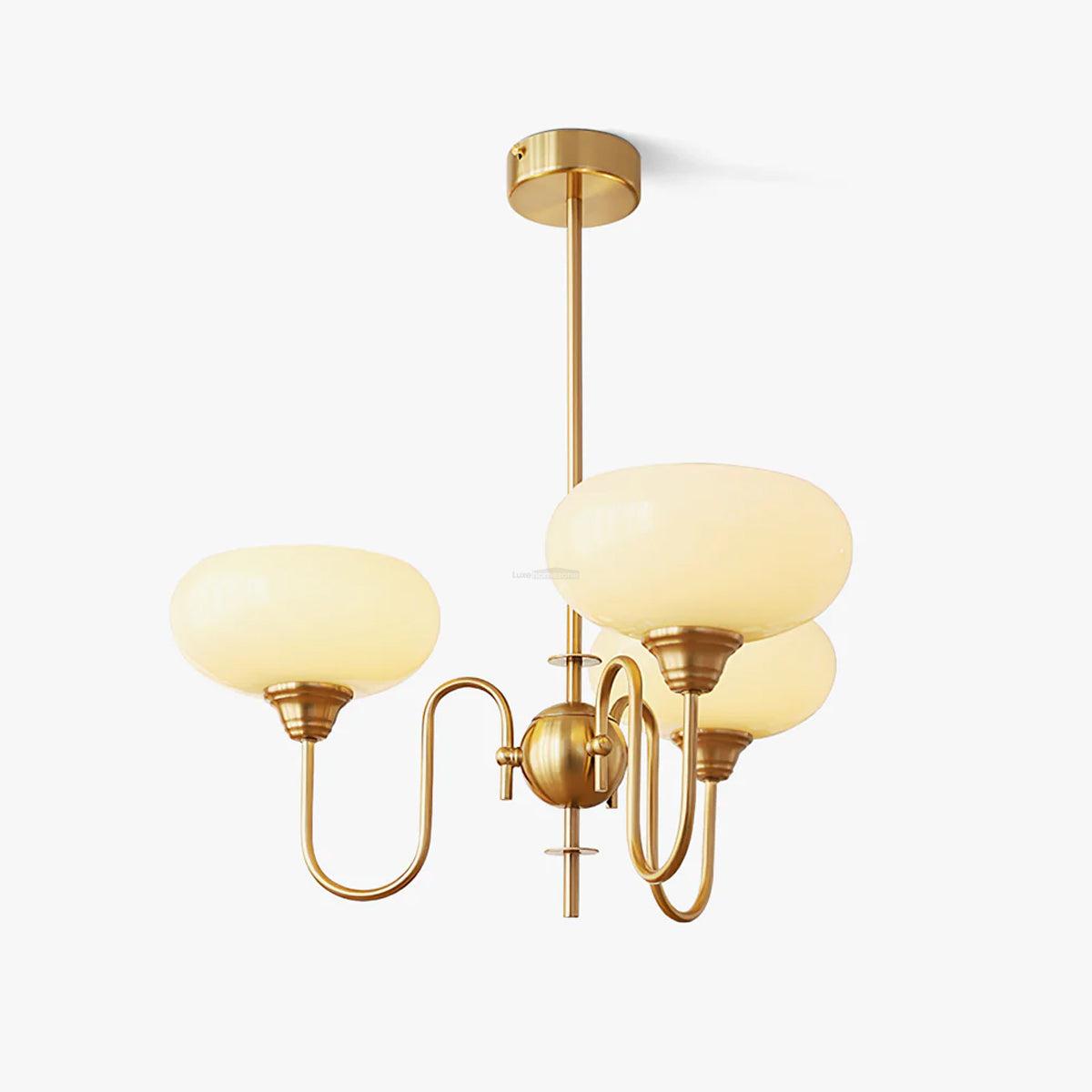 Creamy Persimmon Chandelier - Glass Chandelier, Persimmon-1-Luxehomezone