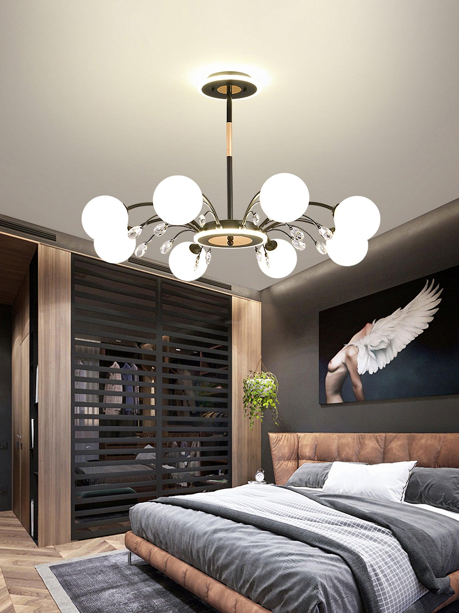 Glamorous Glass Raindrop Chandeliers with 6/8/10/12/16 heads - Bend-1-Luxehomezone