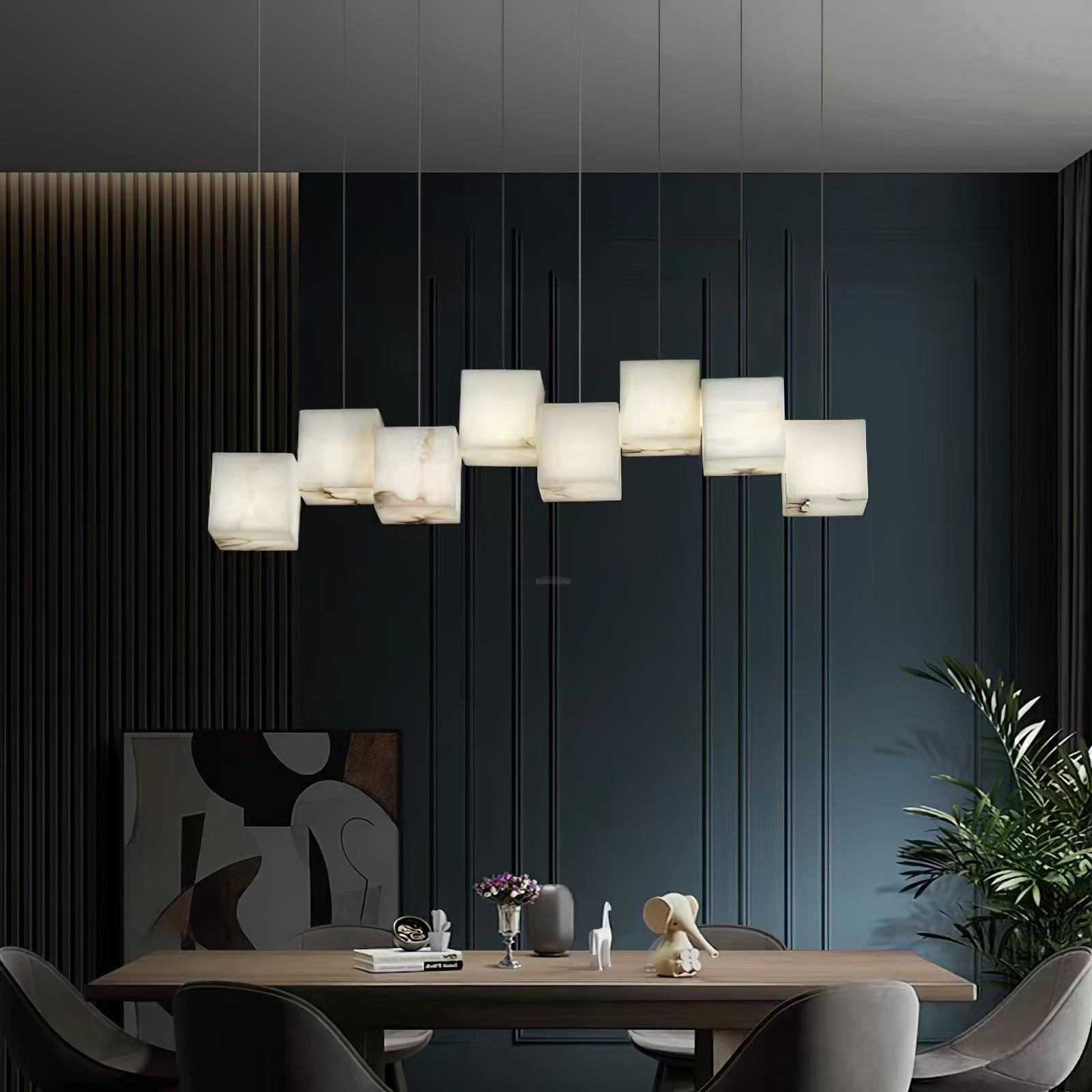 Alabaster Box Linear Chandelier - Luxehomezone
