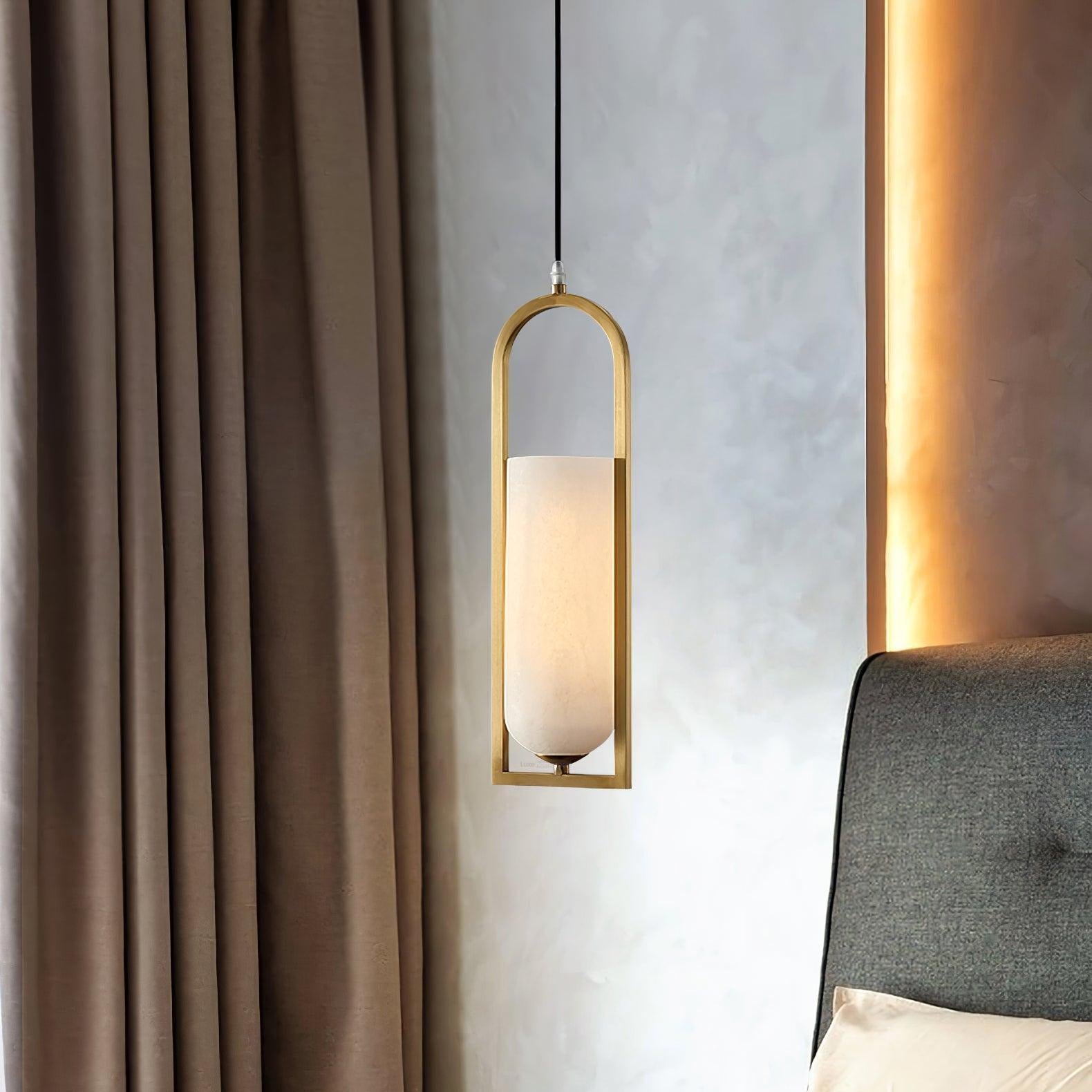 Melange Alabaster  Small Pendant Light - Alabaster, Alabaster Pendant-1-Luxehomezone