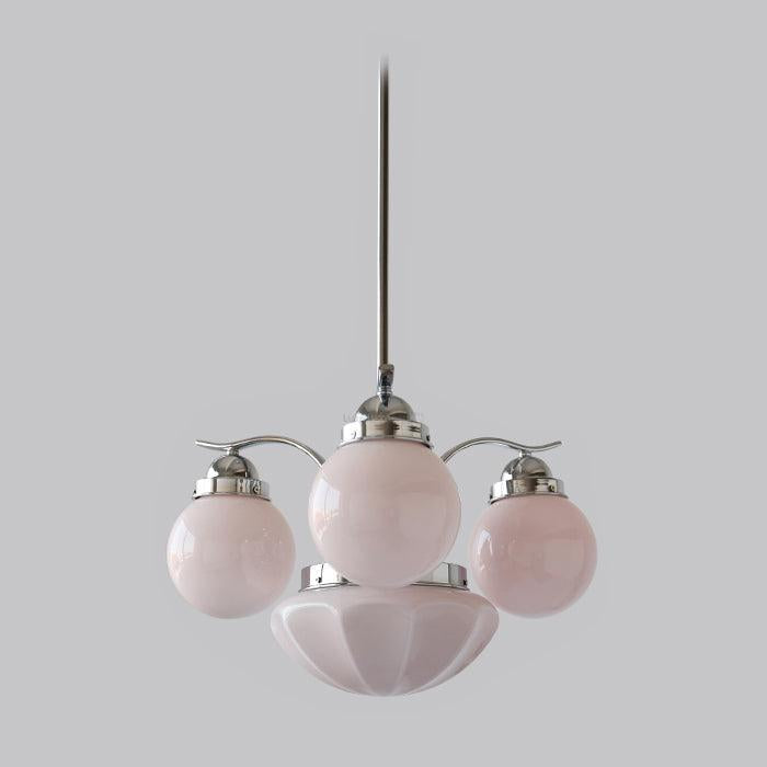 Ryttenberg Glass Chandelier with 4/6 heads - Bend, Marshmallow Chandelier-1-Luxehomezone