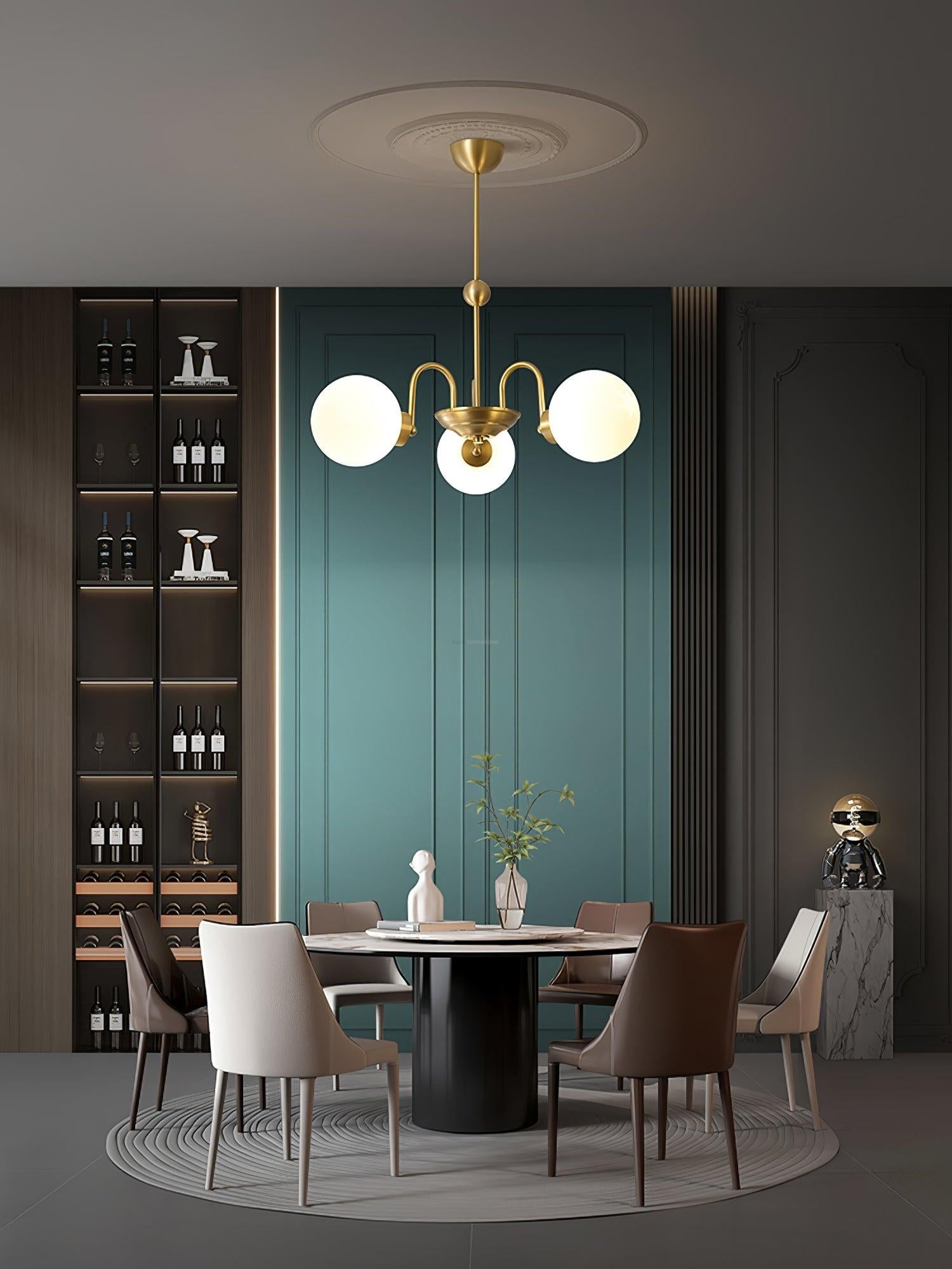 Yisu Brass Chandelier with 3/6/8 heads - Bend, Marshmallow Chandelier-1-Luxehomezone