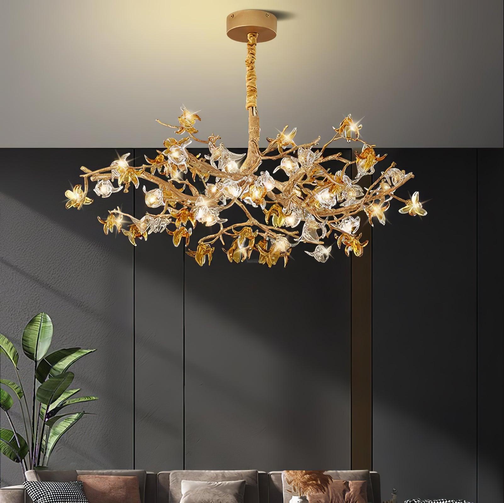 Aosta Brass Branch Type Chandelier - Branch-1-Luxehomezone