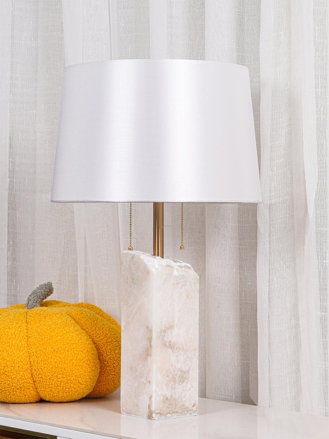 Raw Alabaster Table Lamp - Alabaster-1-Luxehomezone