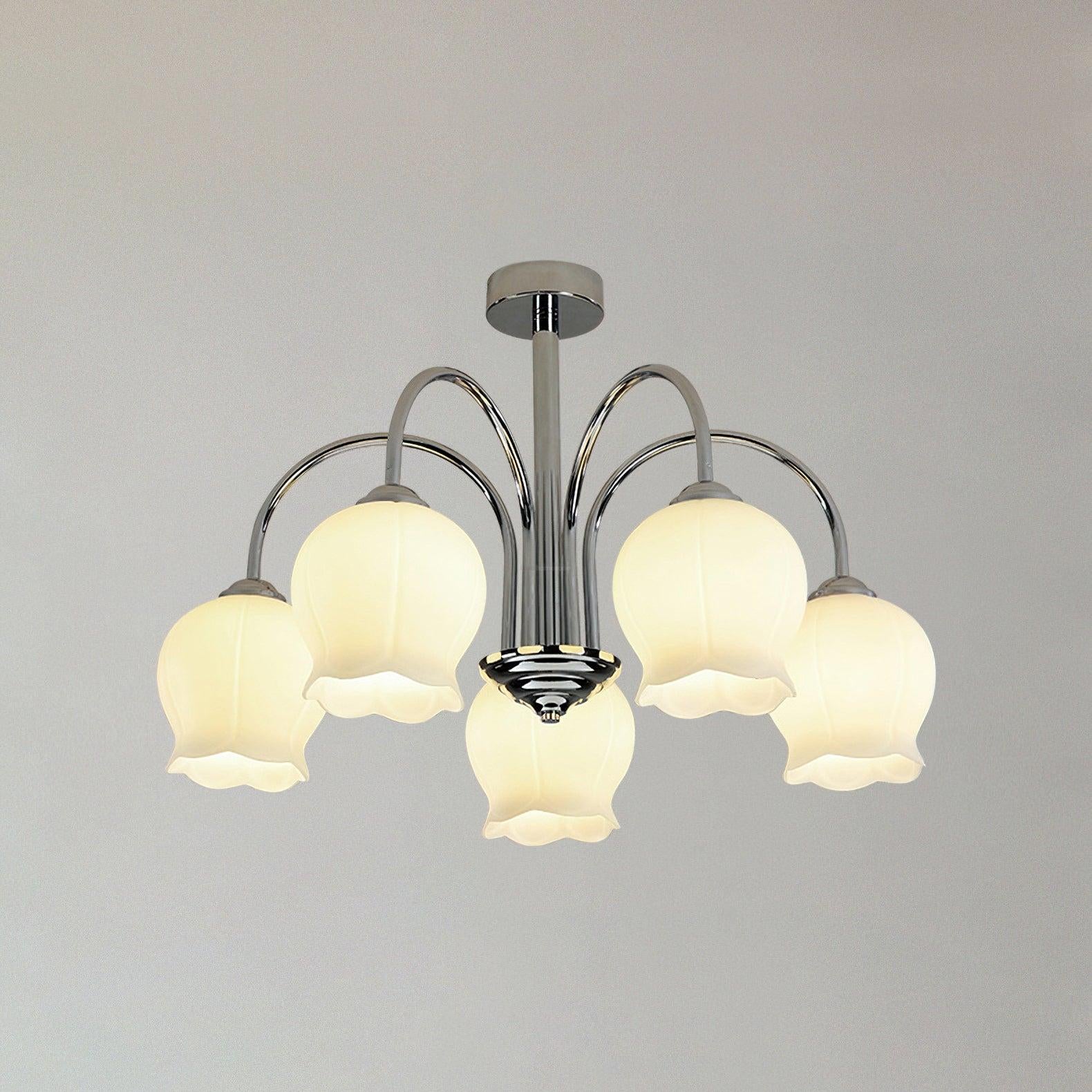 Floral Glass Chandelier with 5/6/8 heads - Luxehomezone