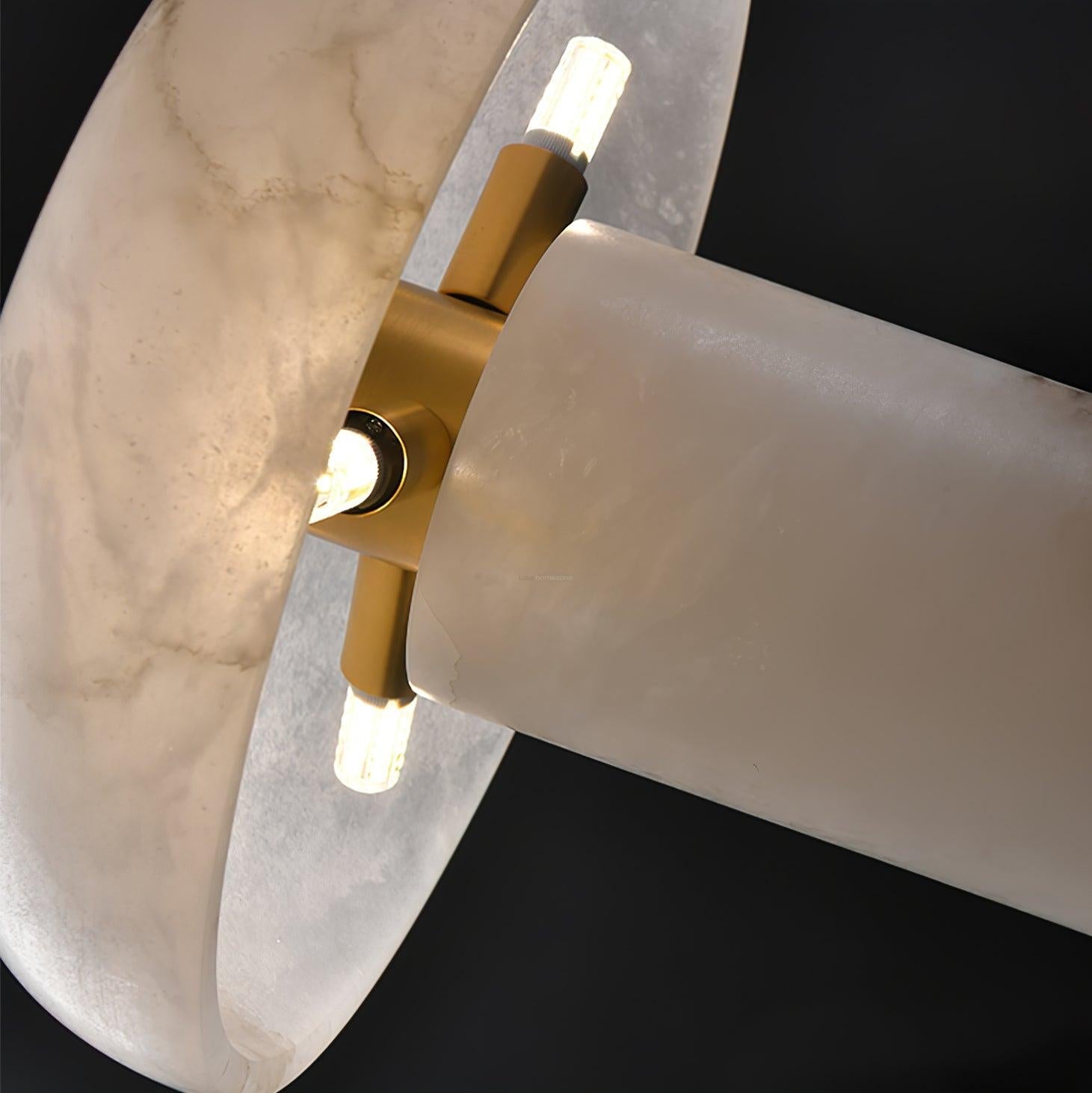 Mushroom Table Lamp Style B - Alabaster-1-Luxehomezone