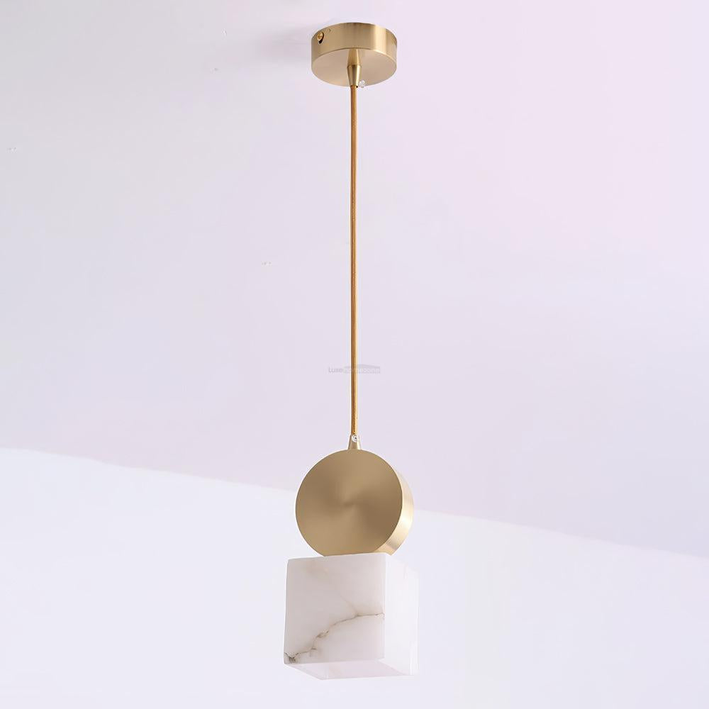 Etruscan Alabaster Marble Pendant Light - Alabaster, Alabaster Pendant-1-Luxehomezone
