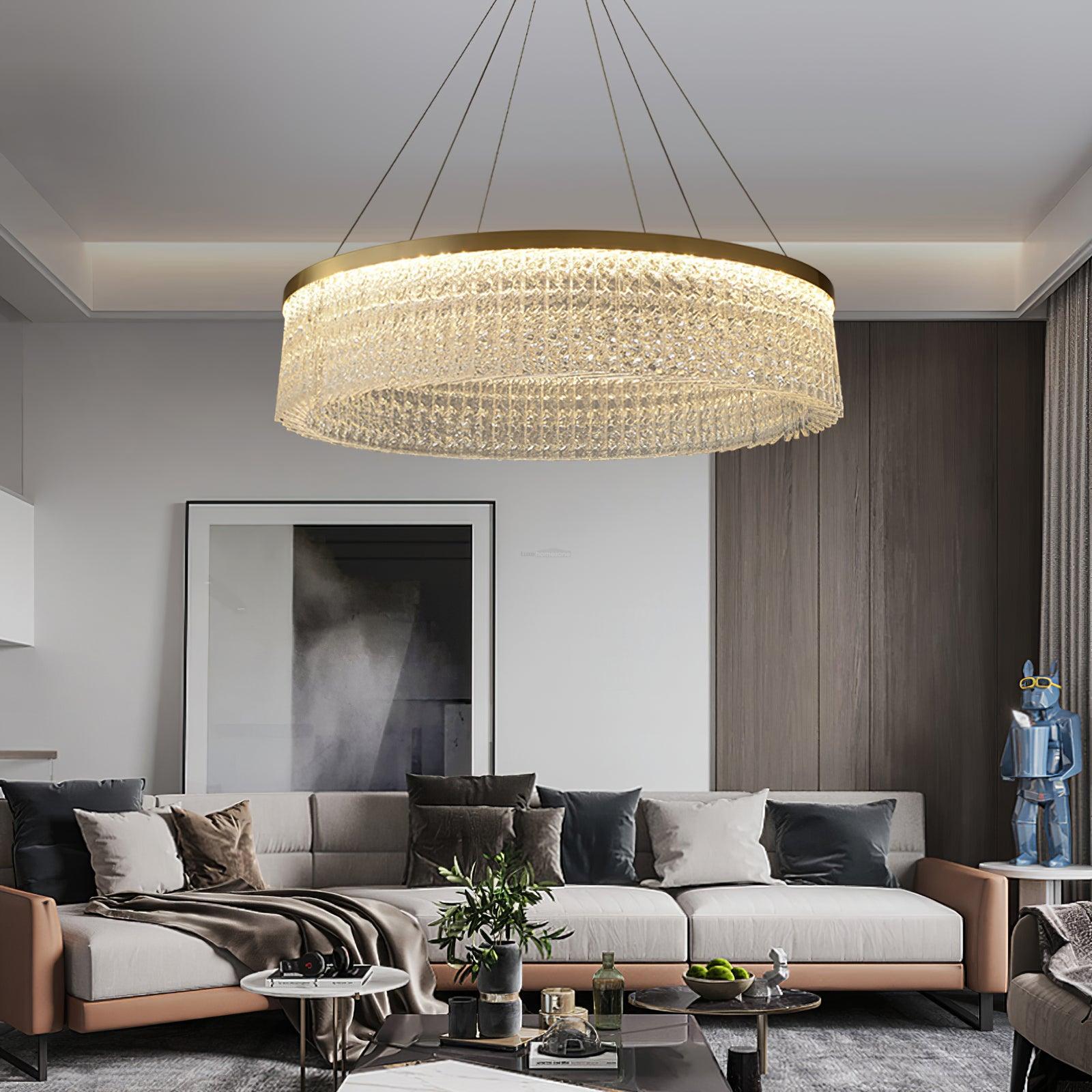 Halo Crystal Round Chandelier - Crystals-1-Luxehomezone