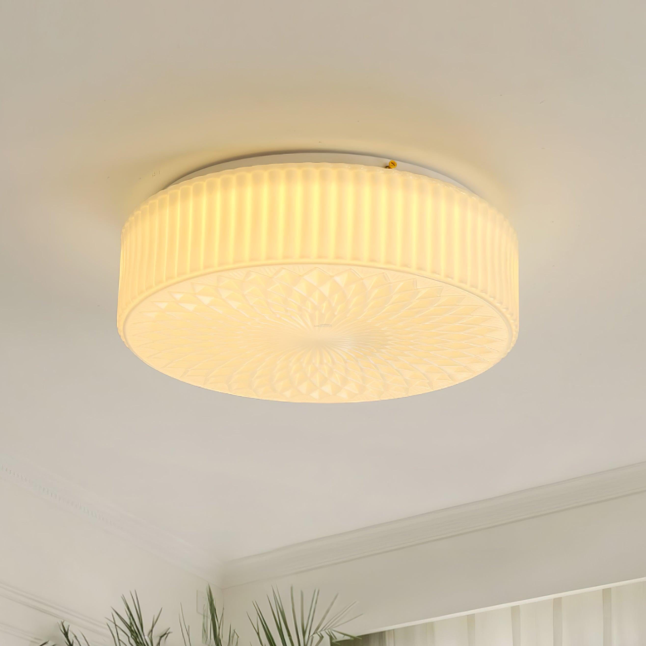 Souffle Ceiling Lamp ∅ 13.8″ - Chloe, Flush Mounts, Optimized-1-Luxehomezone