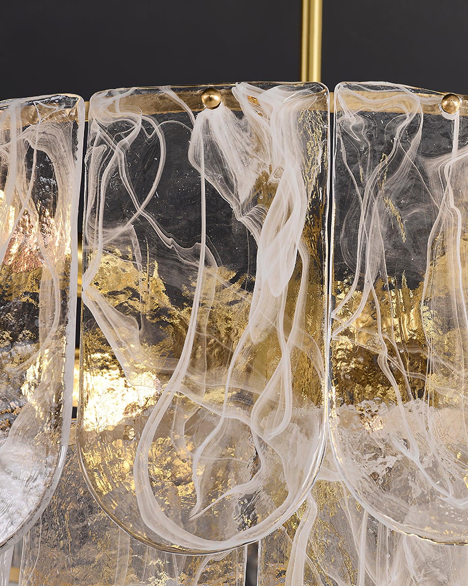 Traditional Classic Metal Glass Chandelier ∅ 15.7″ - Luxehomezone