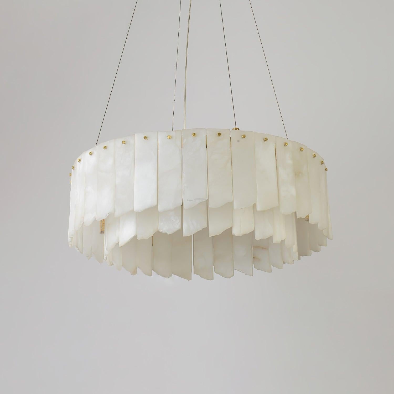 Alabaster Cascade Tiered Chandelier - Alabaster, Alabaster Chandelier-1-Luxehomezone