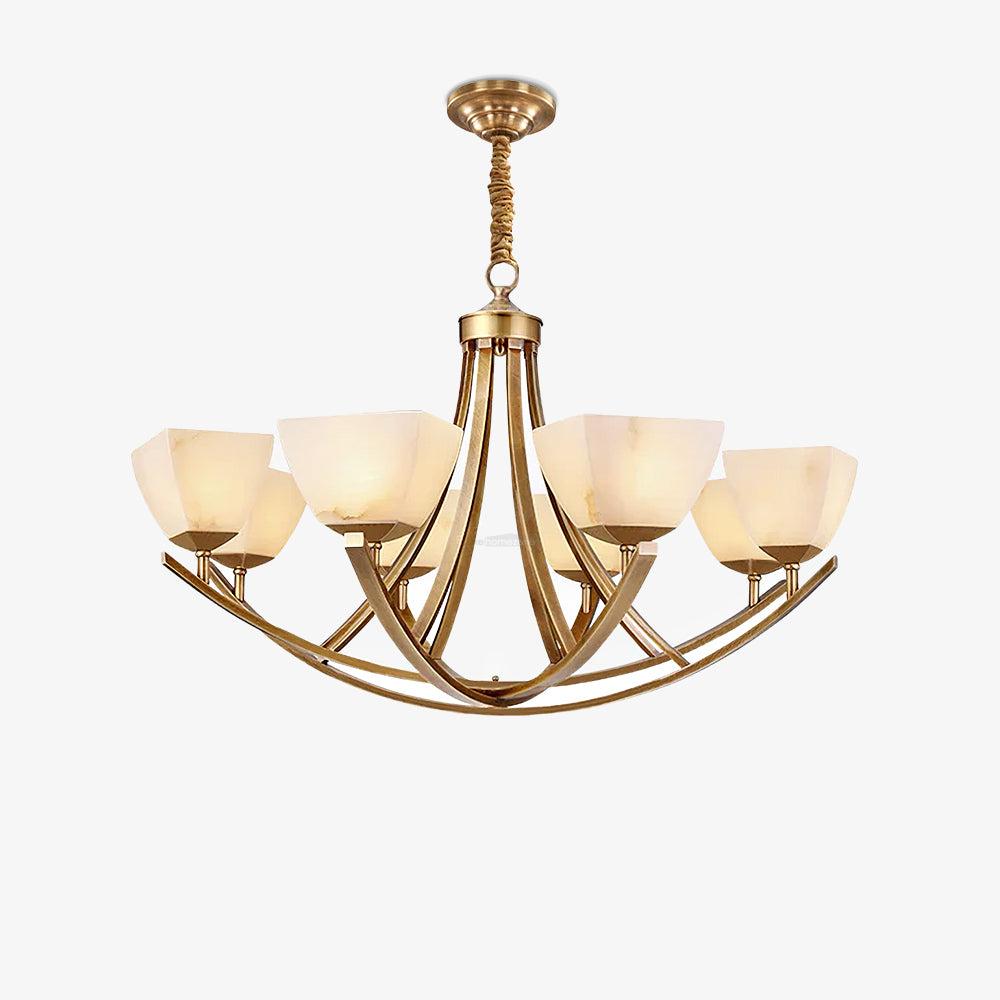 Dover Brass Chandelier with 8 heads - Luxehomezone