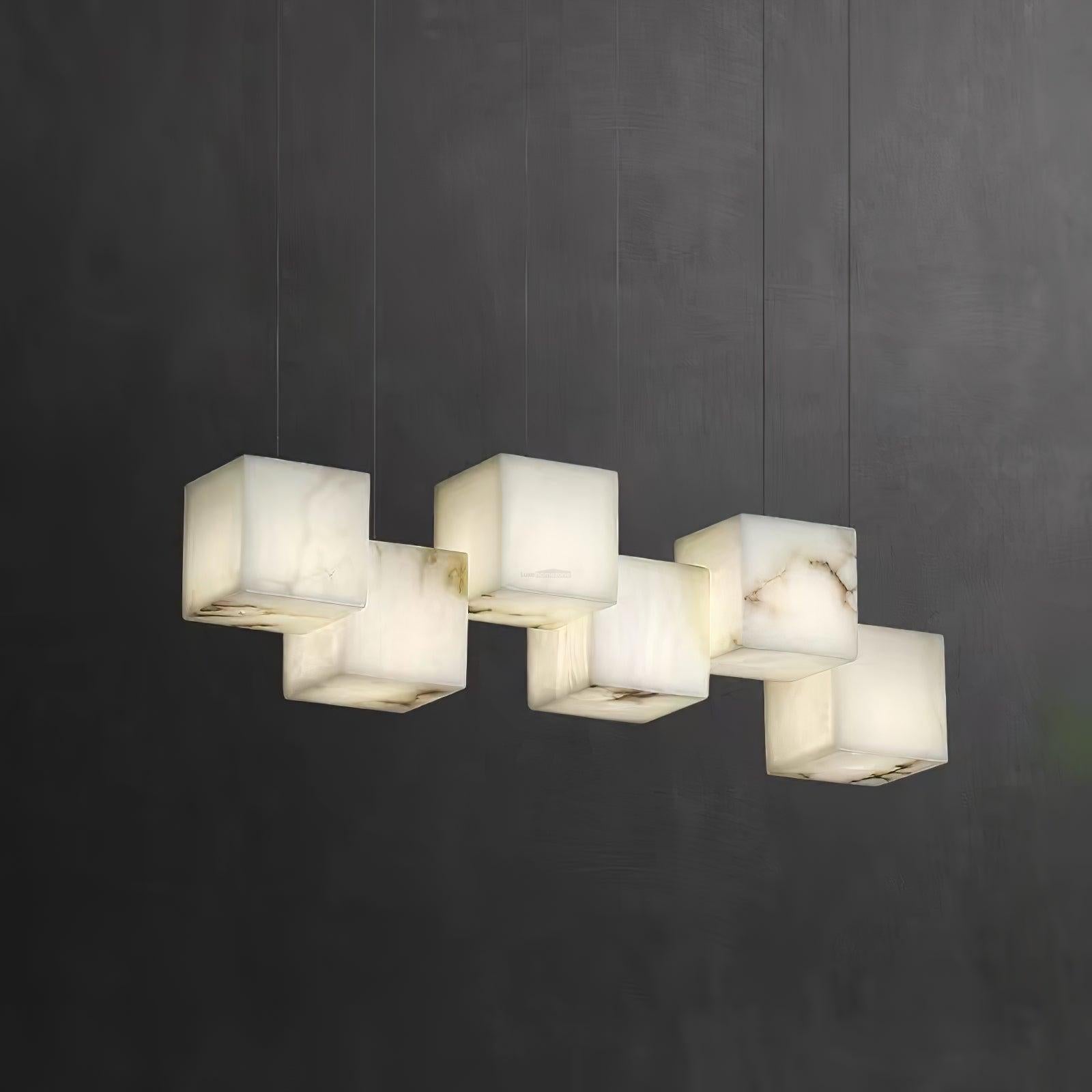 Alabaster Box Linear Chandelier - Luxehomezone