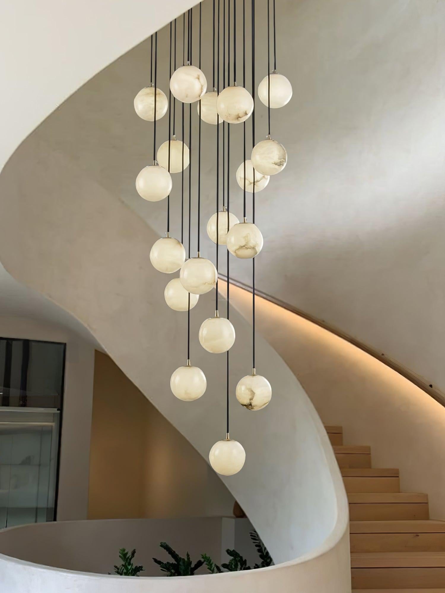 Alabaster Balls Cluster Chandelier with 3/5/7/9/16/18 heads - Luxehomezone