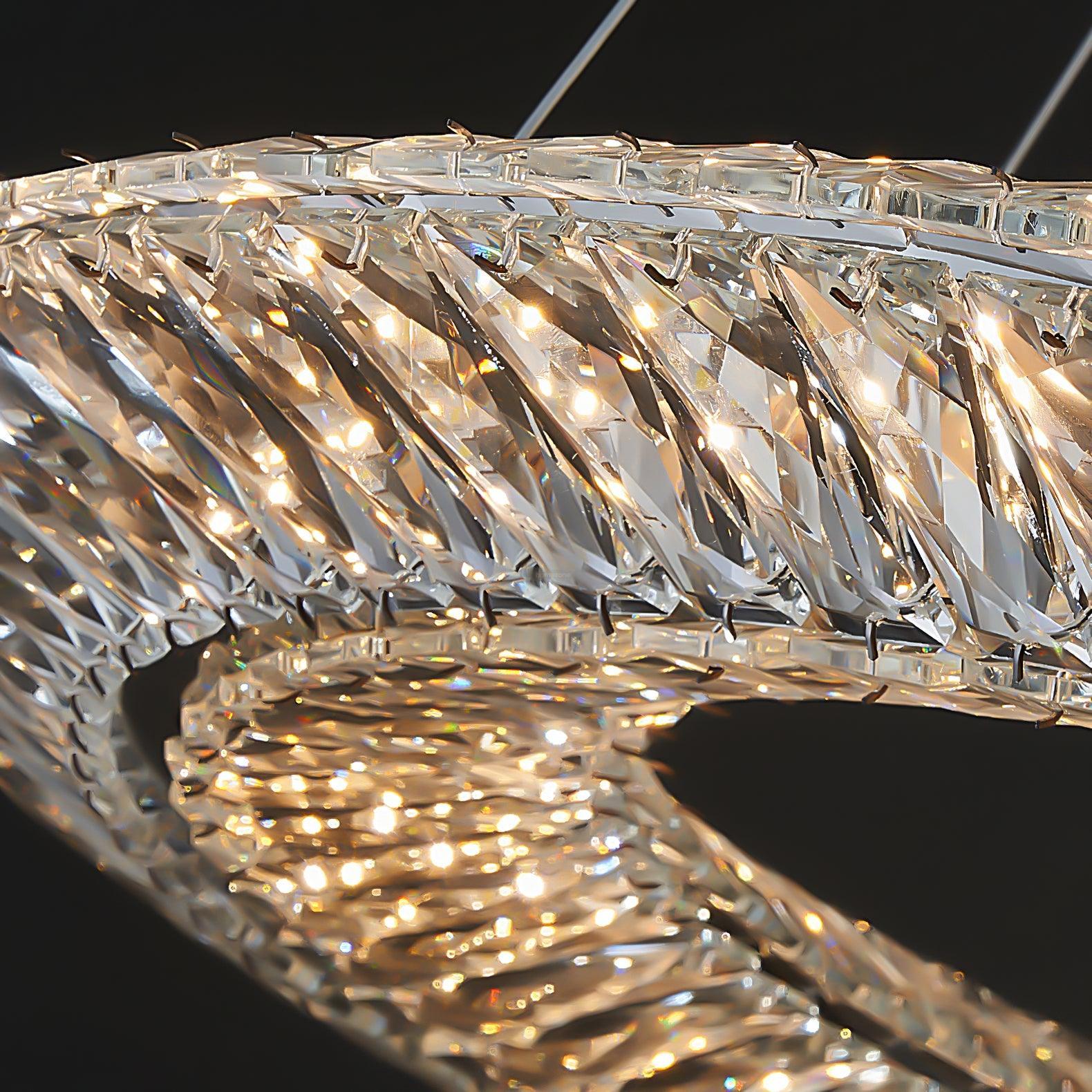 Tanager Geometric Round/Square Chandelier - Crystals-1-Luxehomezone