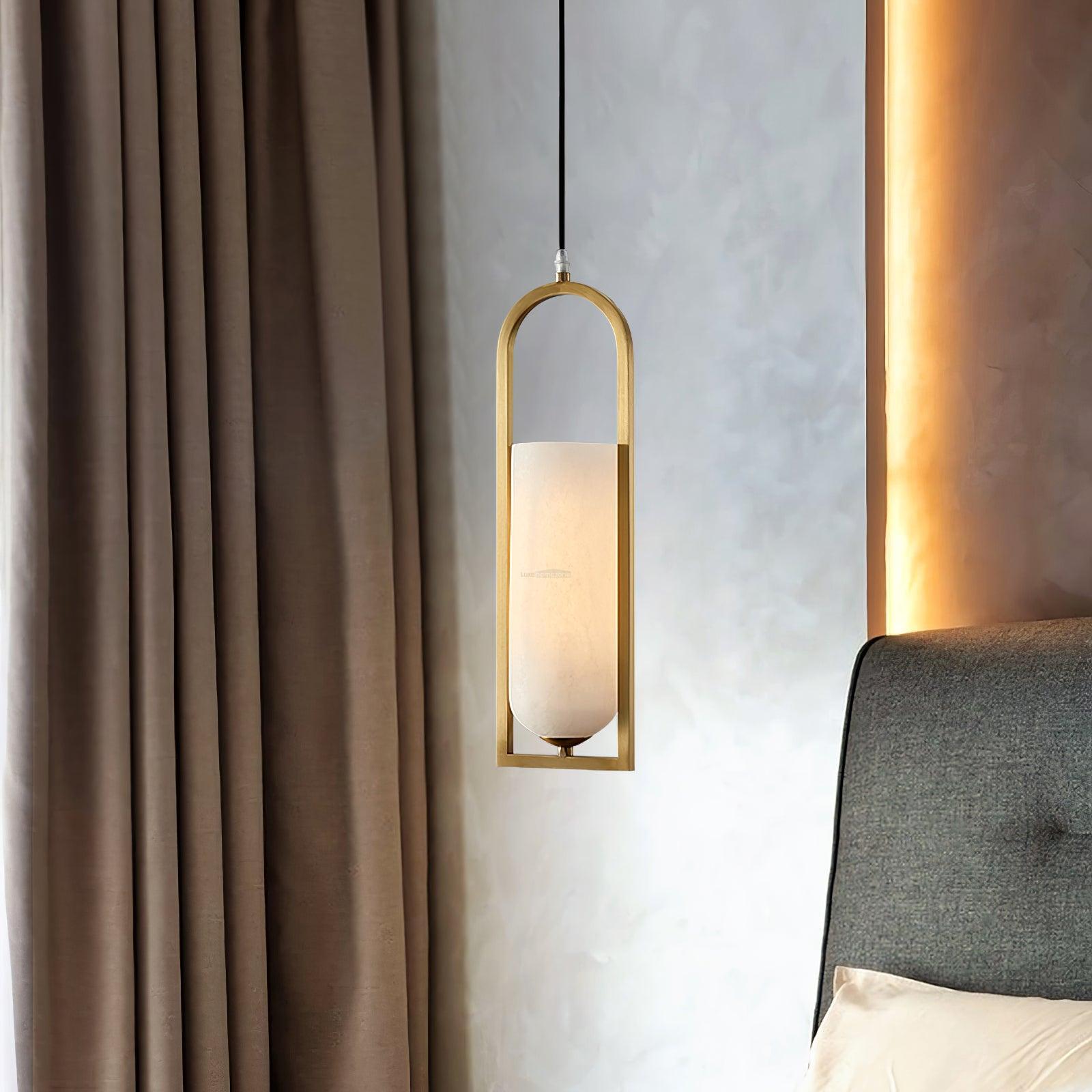 Melange Alabaster  Small Pendant Light - Alabaster, Alabaster Pendant-1-Luxehomezone