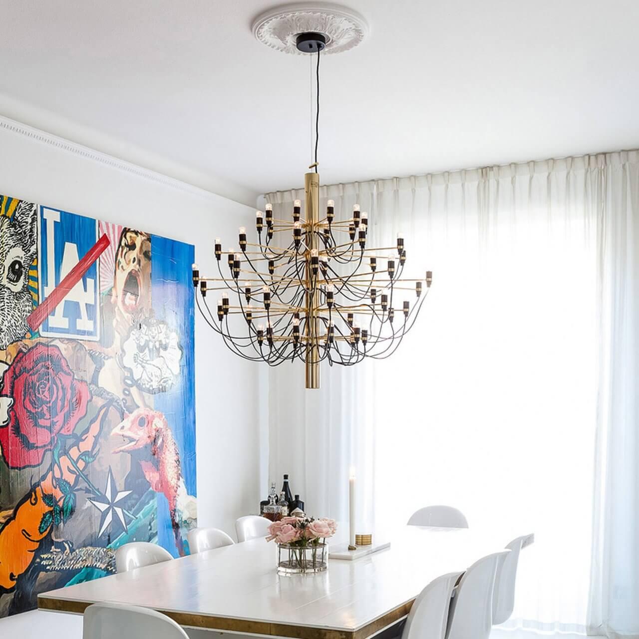 2097 Mid-Century Retro Candle Chandelier with 18/30/50/75 heads - Candle-1-Luxehomezone