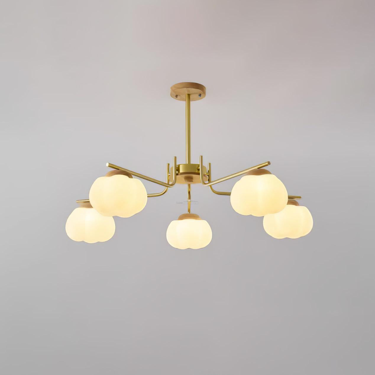 Plastic Cotton Balls Chandelier with 5/8 heads - Zahara-1-Luxehomezone