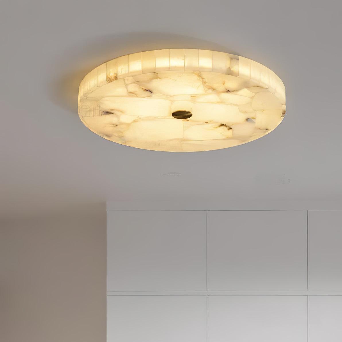 Round Alabaster Ceiling Lamp - Alabaster-1-Luxehomezone