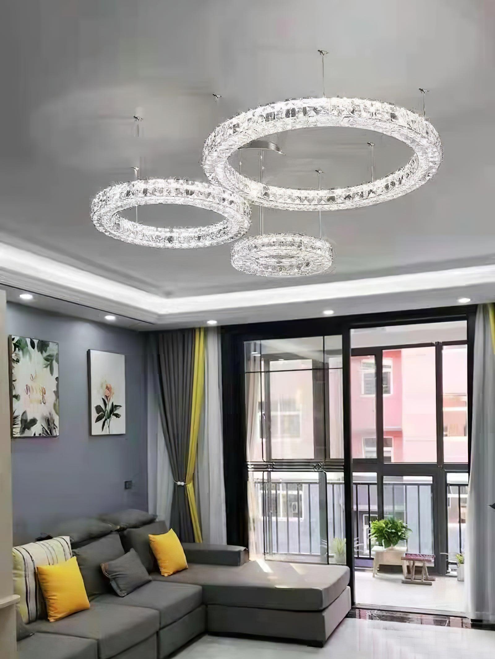 Spiridon Crystal Chandelier ∅ 15.7″~39.4'' - Crystals-1-Luxehomezone
