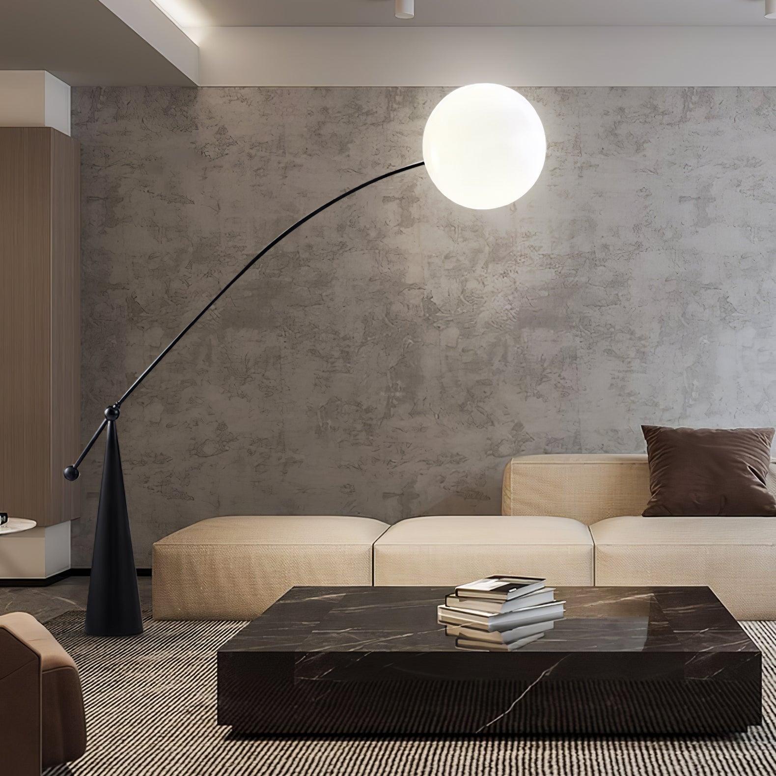 Opal Arc Floor Light - Bent-1-Luxehomezone