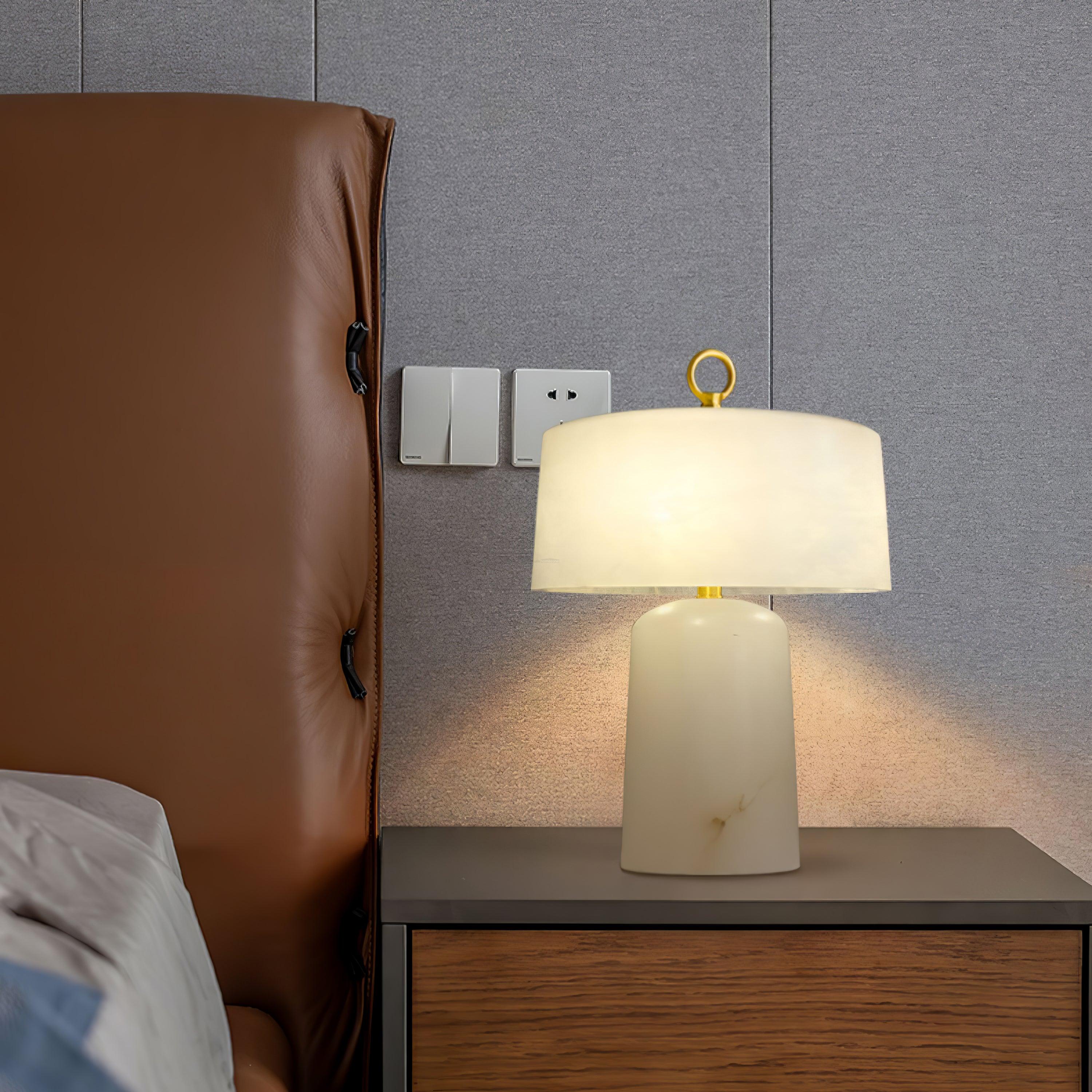 Aogashima Table Lamp  ∅ 11.8″ - Alabaster-1-Luxehomezone