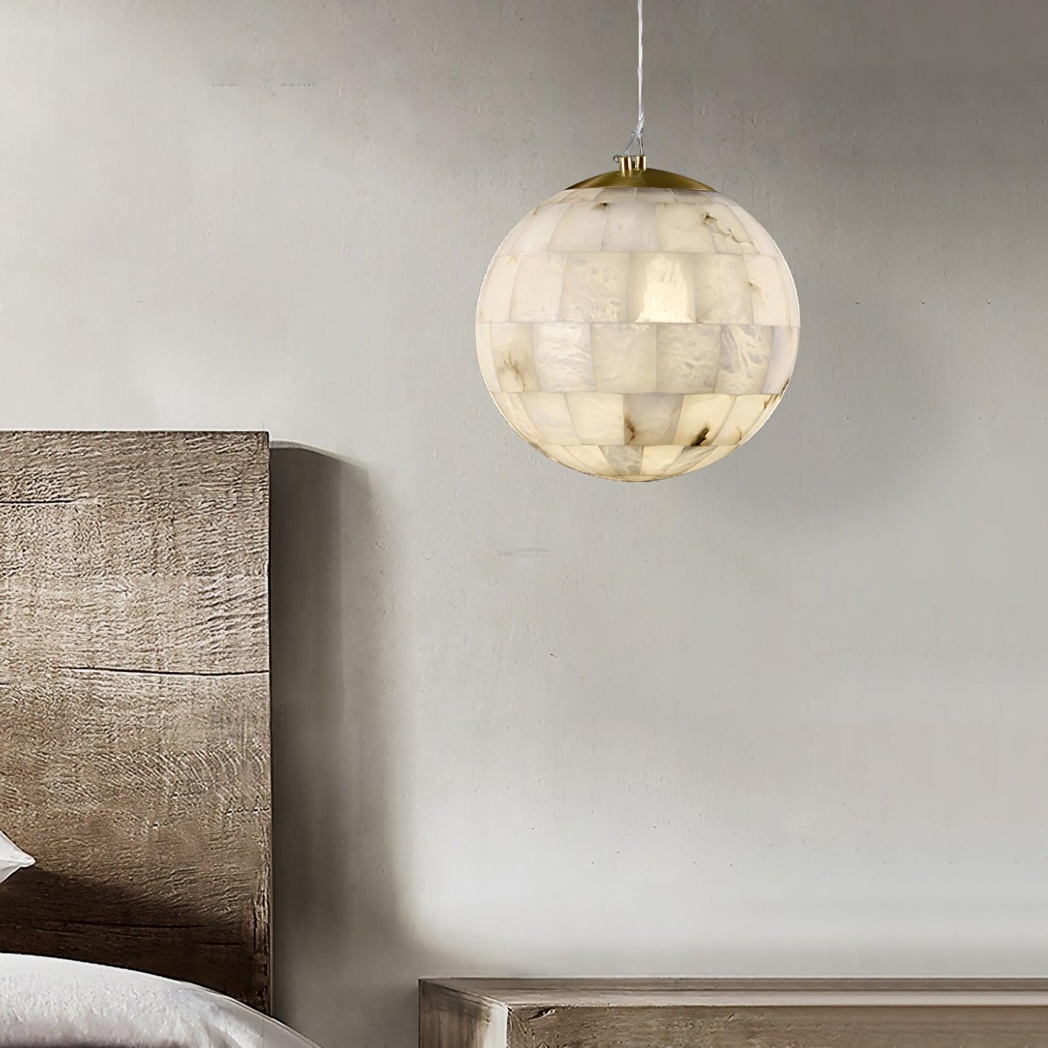 Alabaster Ball Pendant Light - Alabaster, Alabaster Pendant-1-Luxehomezone