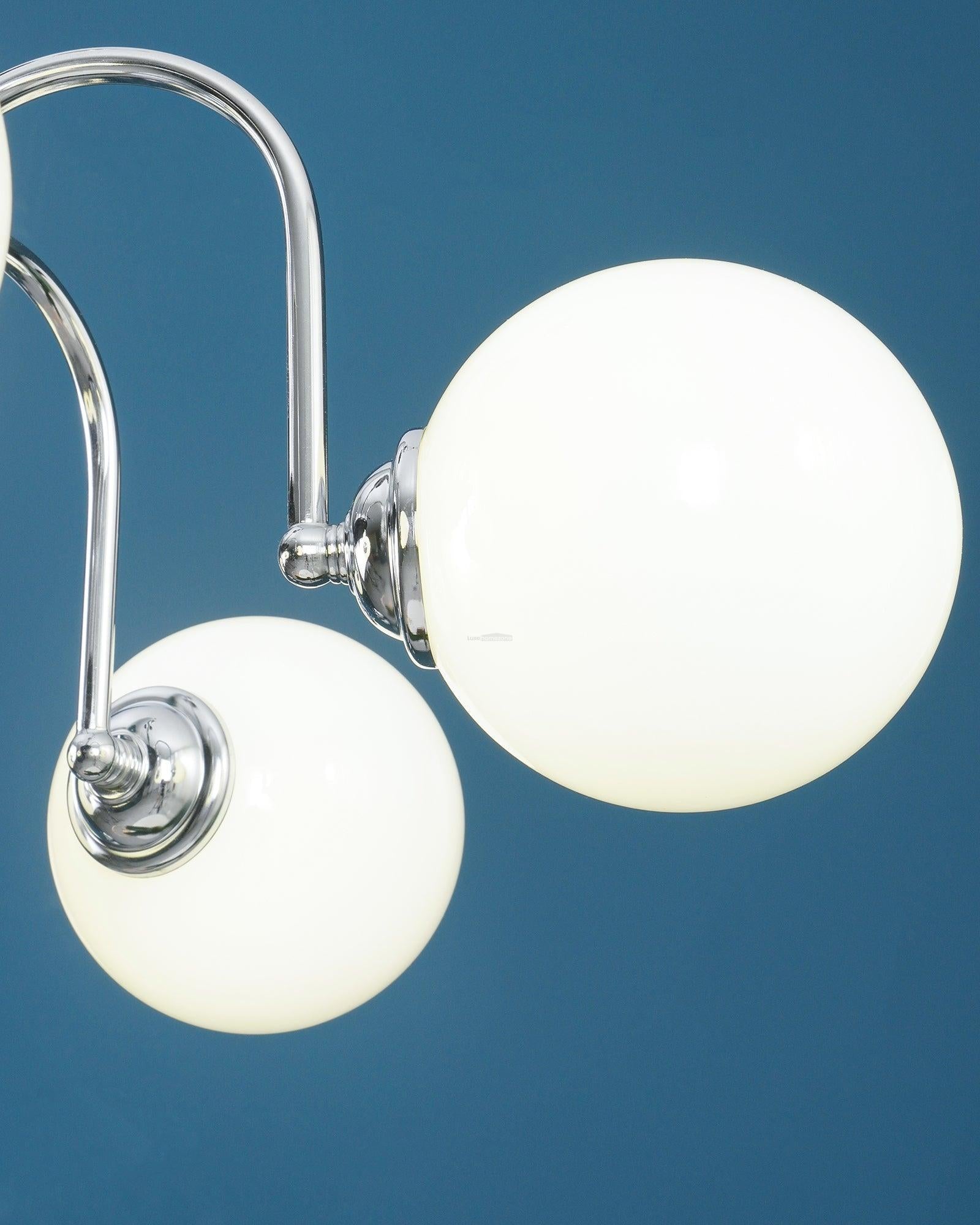 Yisu Glass Globe Chandelier with 3/4/5/6/8 heads - Bend, Marshmallow Chandelier, Optimized-1-Luxehomezone