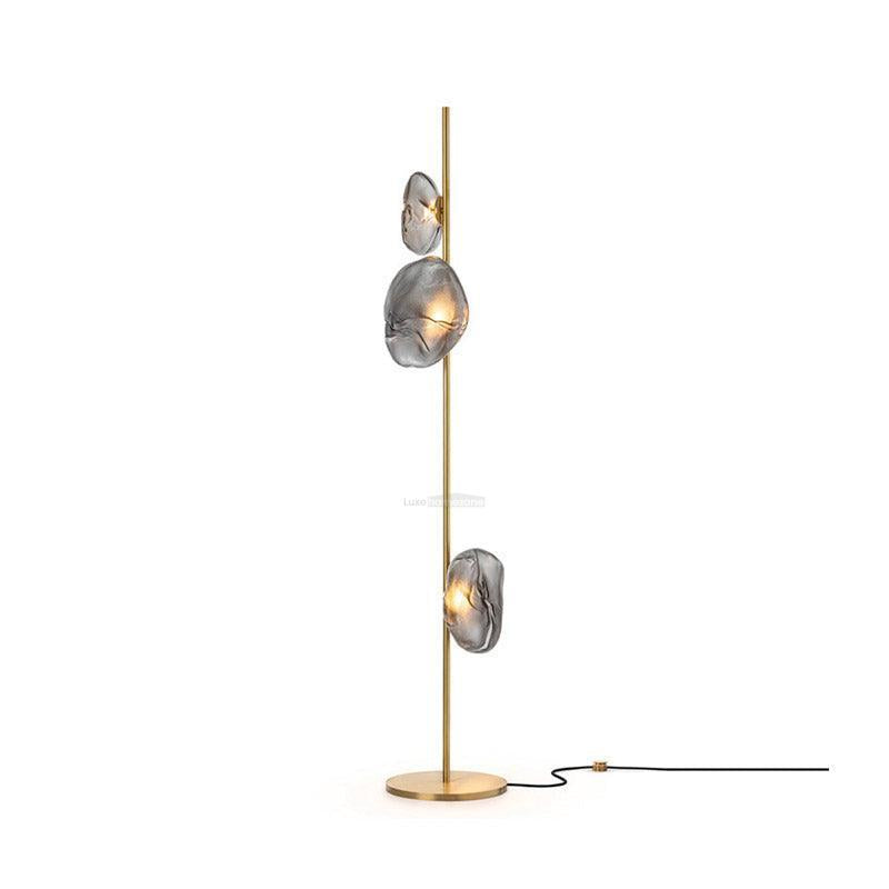 Glass Petals Floor Lamp with 3/6 heads - Art Glass-1-Luxehomezone