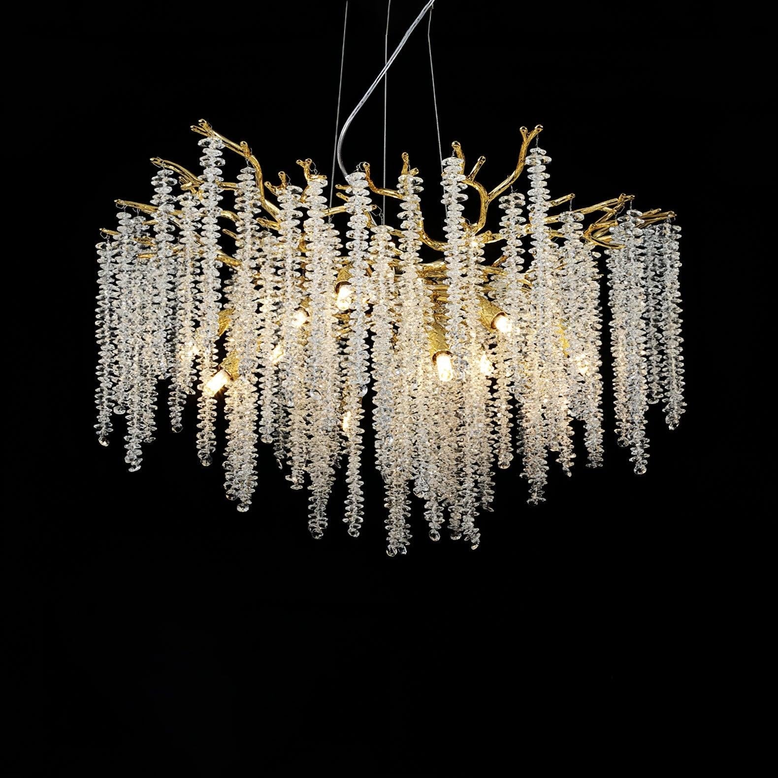 Wisteria Flower Style Crystal Chandelier For Living Room - Luxehomezone