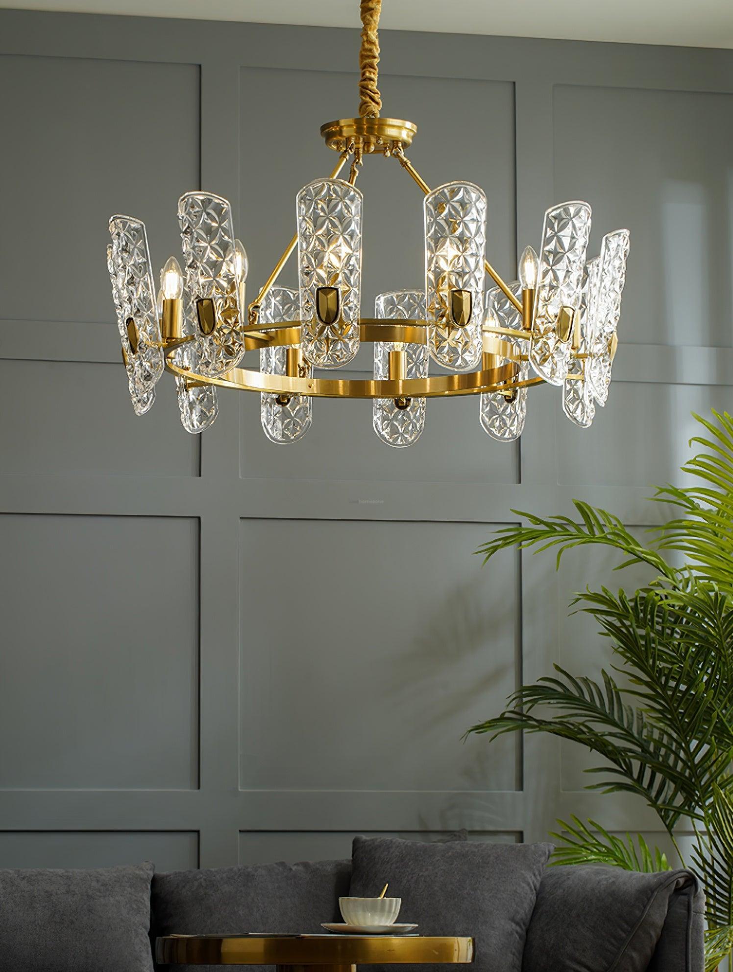 Brass Central Chandelier - Lucency-1-Luxehomezone