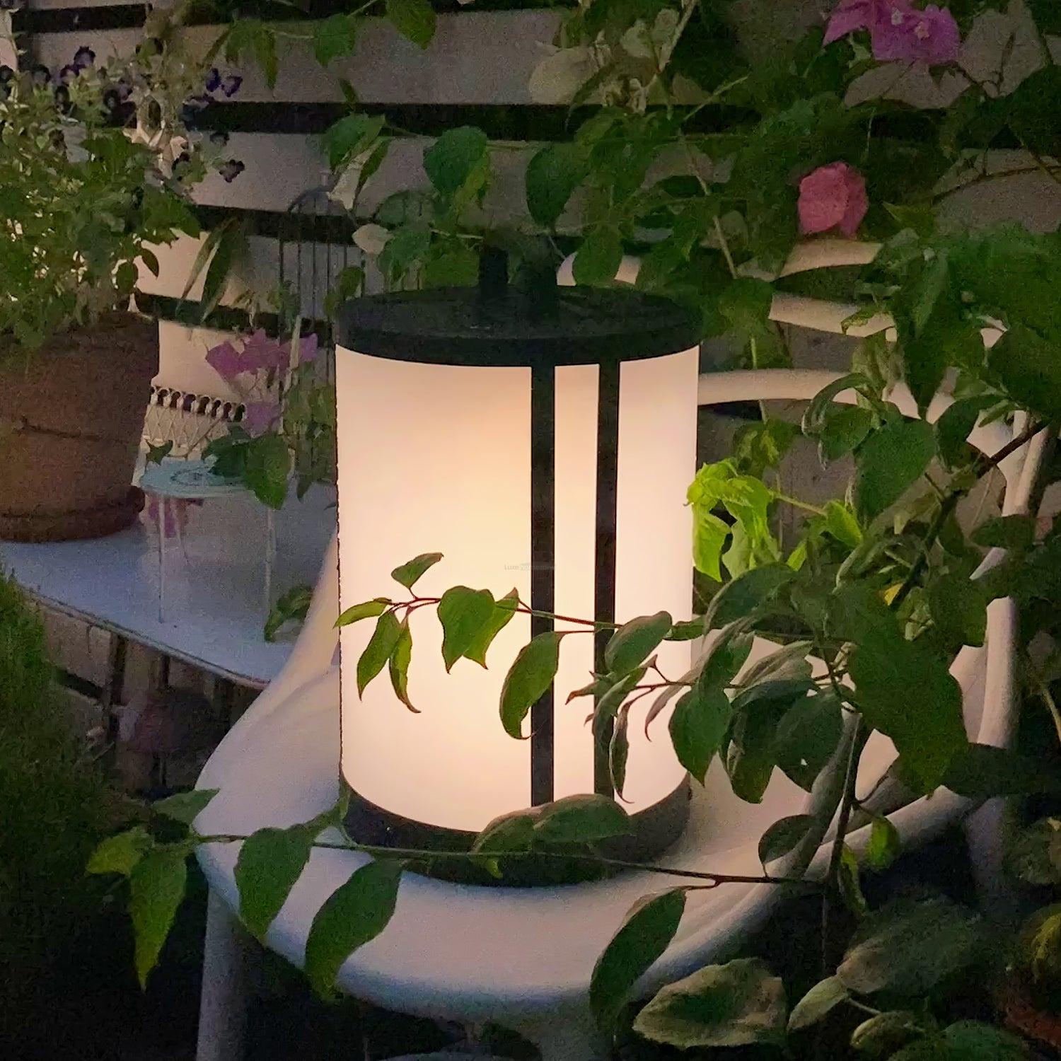 Round Pillar Acrylic Lantern Lamp for Outdoor - Luxehomezone