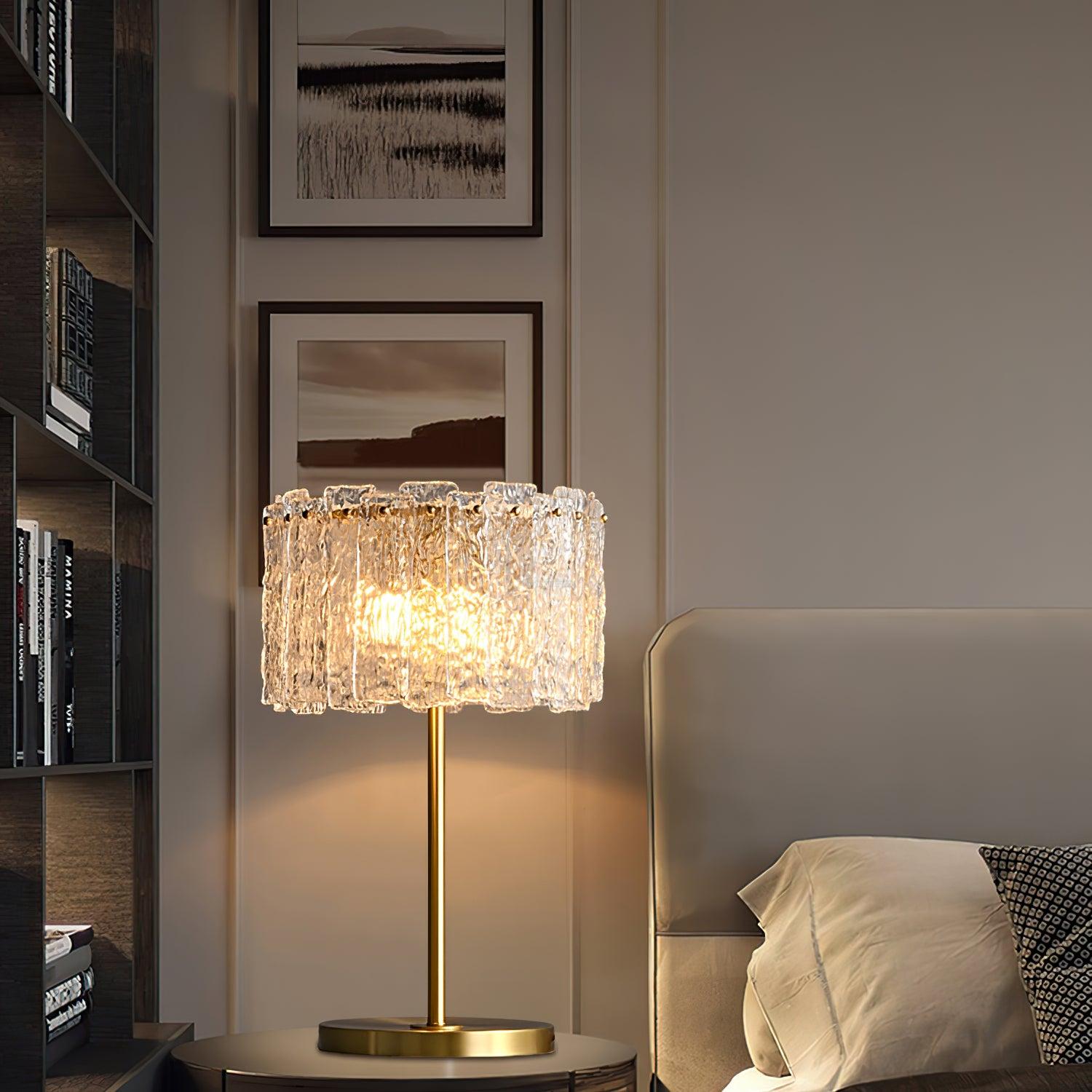 Skylar Table Lamp ∅ 13.7″ - Frosted-1-Luxehomezone