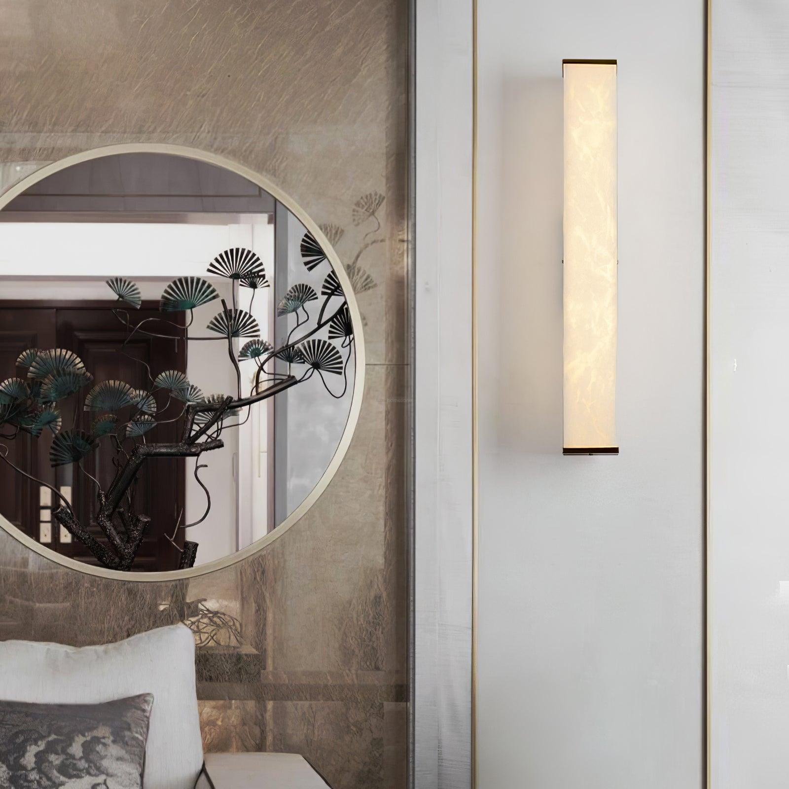 Cuboid Alabaster Wall Sconce - Alabaster, Alabaster Wall Lamp-1-Luxehomezone