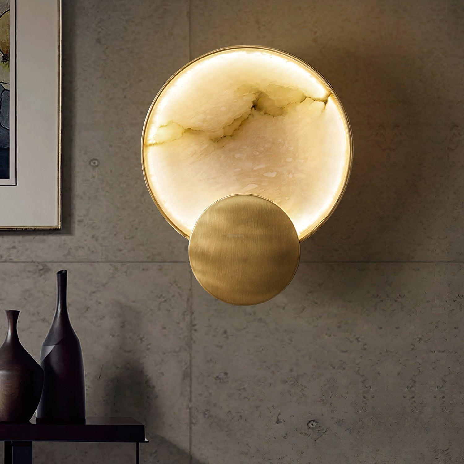 Terra Svet Alabaster Wall Sconce - Luxehomezone