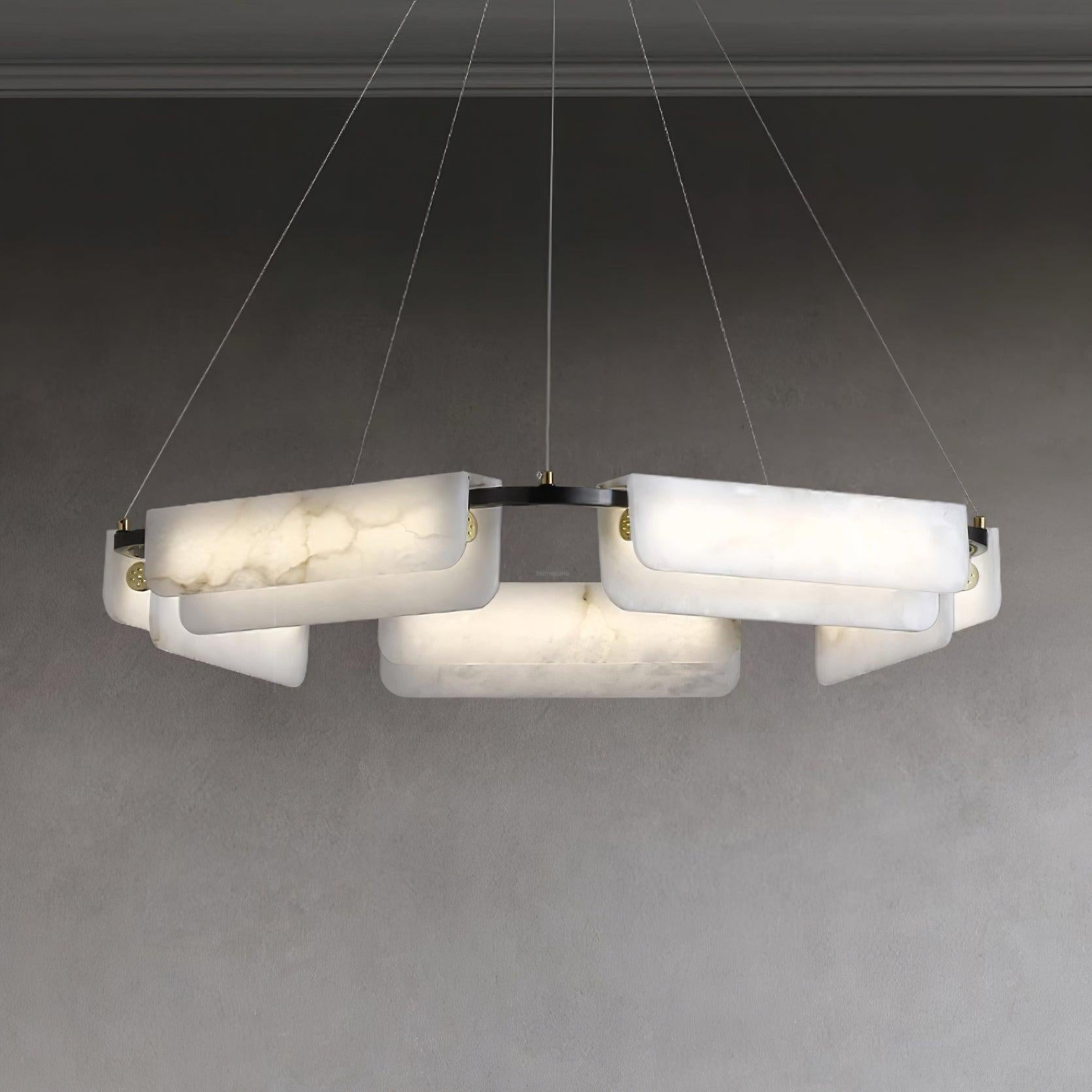 Delia Alabaster Chandelier - Alabaster, Alabaster Chandelier-1-Luxehomezone