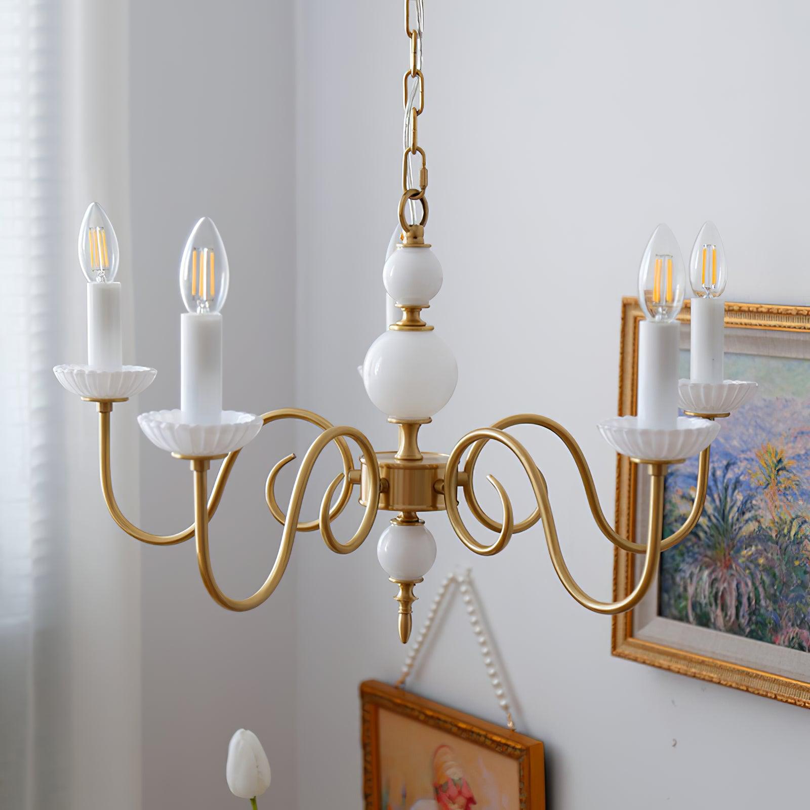 Candle Style Carlita Chandelier with 3/5 heads - Candle-1-Luxehomezone
