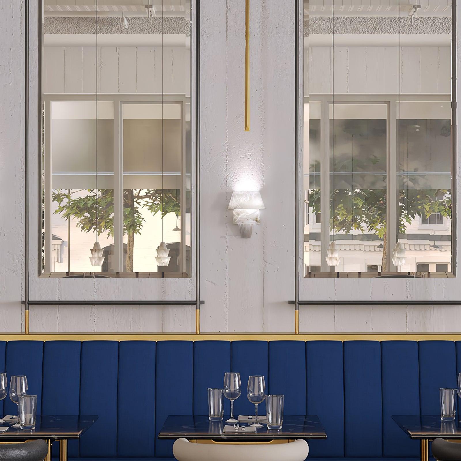 Laboratory Wall Sconce - Alabaster, Alabaster Wall Lamp-1-Luxehomezone