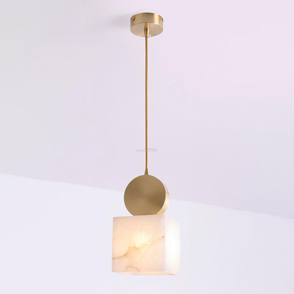 Etruscan Alabaster Marble Pendant Light - Alabaster, Alabaster Pendant-1-Luxehomezone