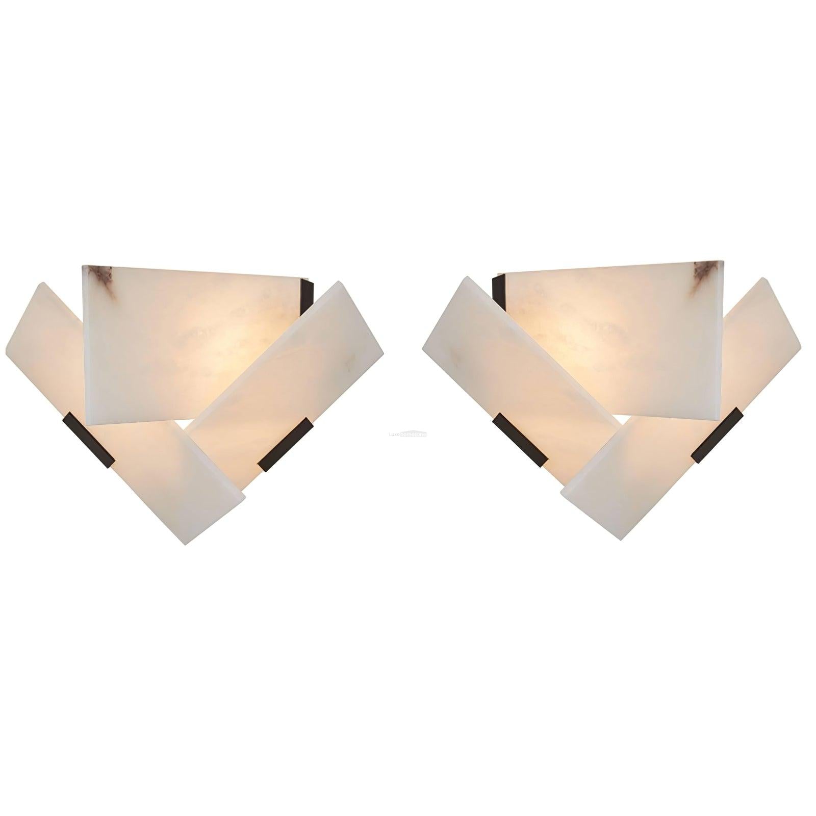 Fly Alabaster Wall Sconce - Alabaster, Alabaster Wall Lamp-1-Luxehomezone