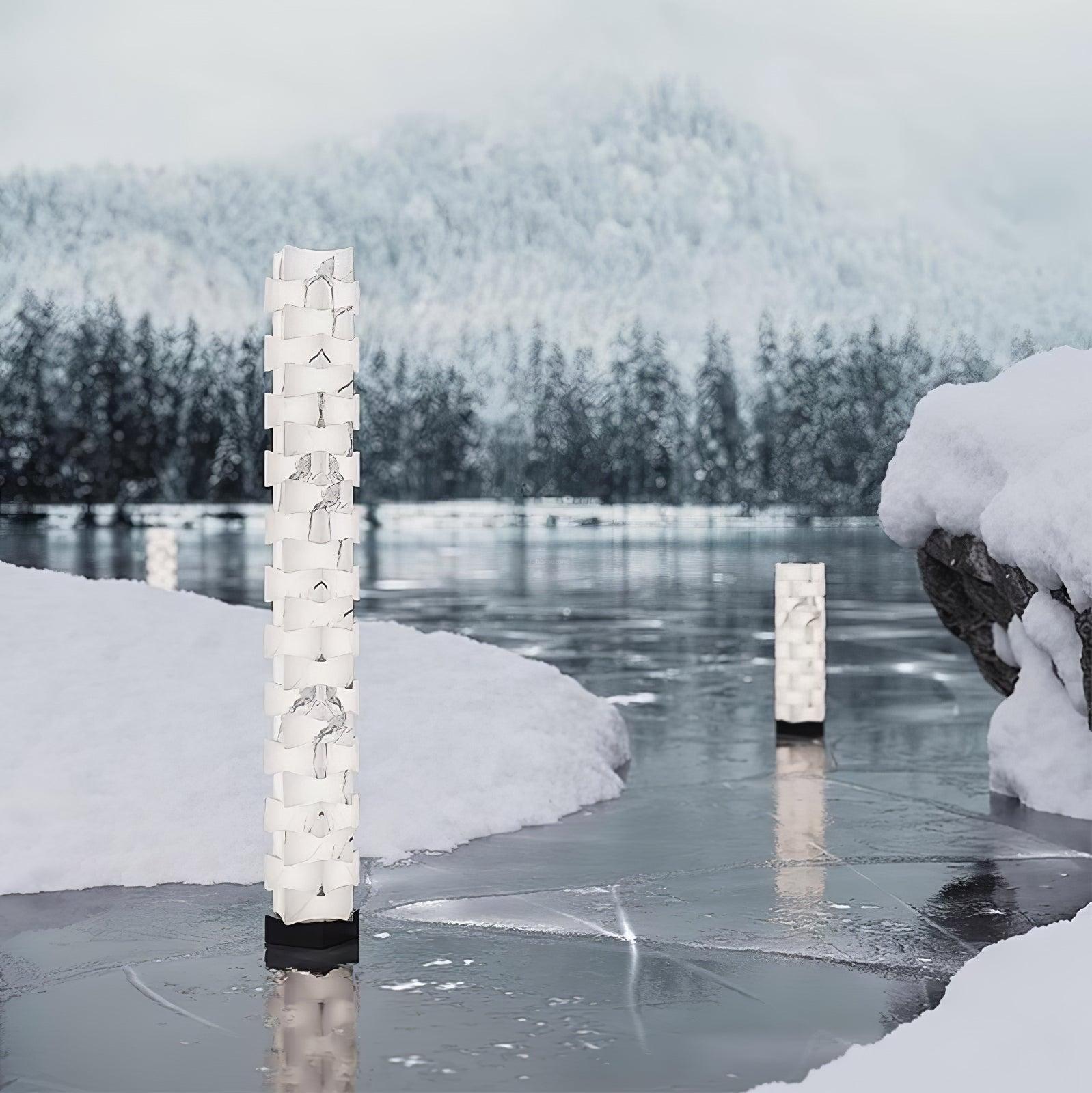 Stacked Alabaster Squares Floor Lamp - Alabaster-1-Luxehomezone