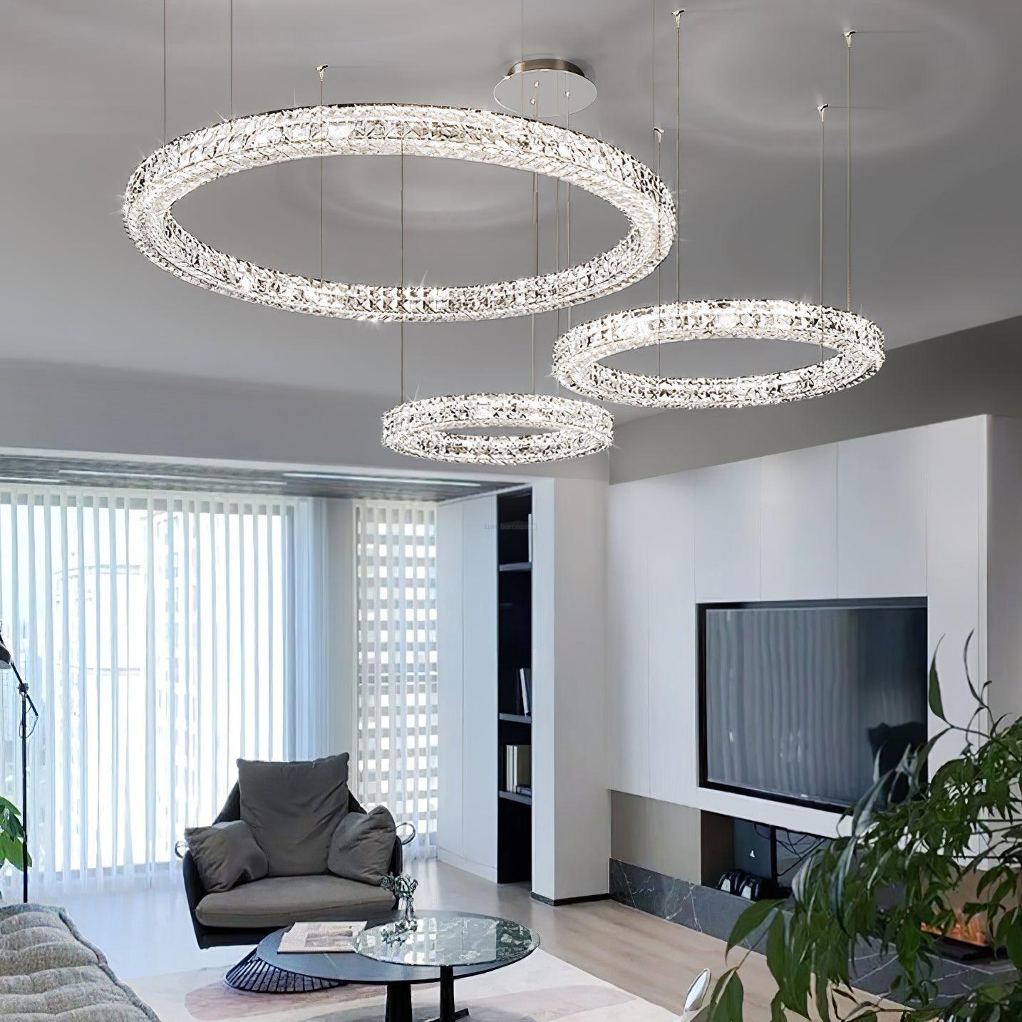 Spiridon Crystal Chandelier ∅ 15.7″~39.4'' - Crystals-1-Luxehomezone