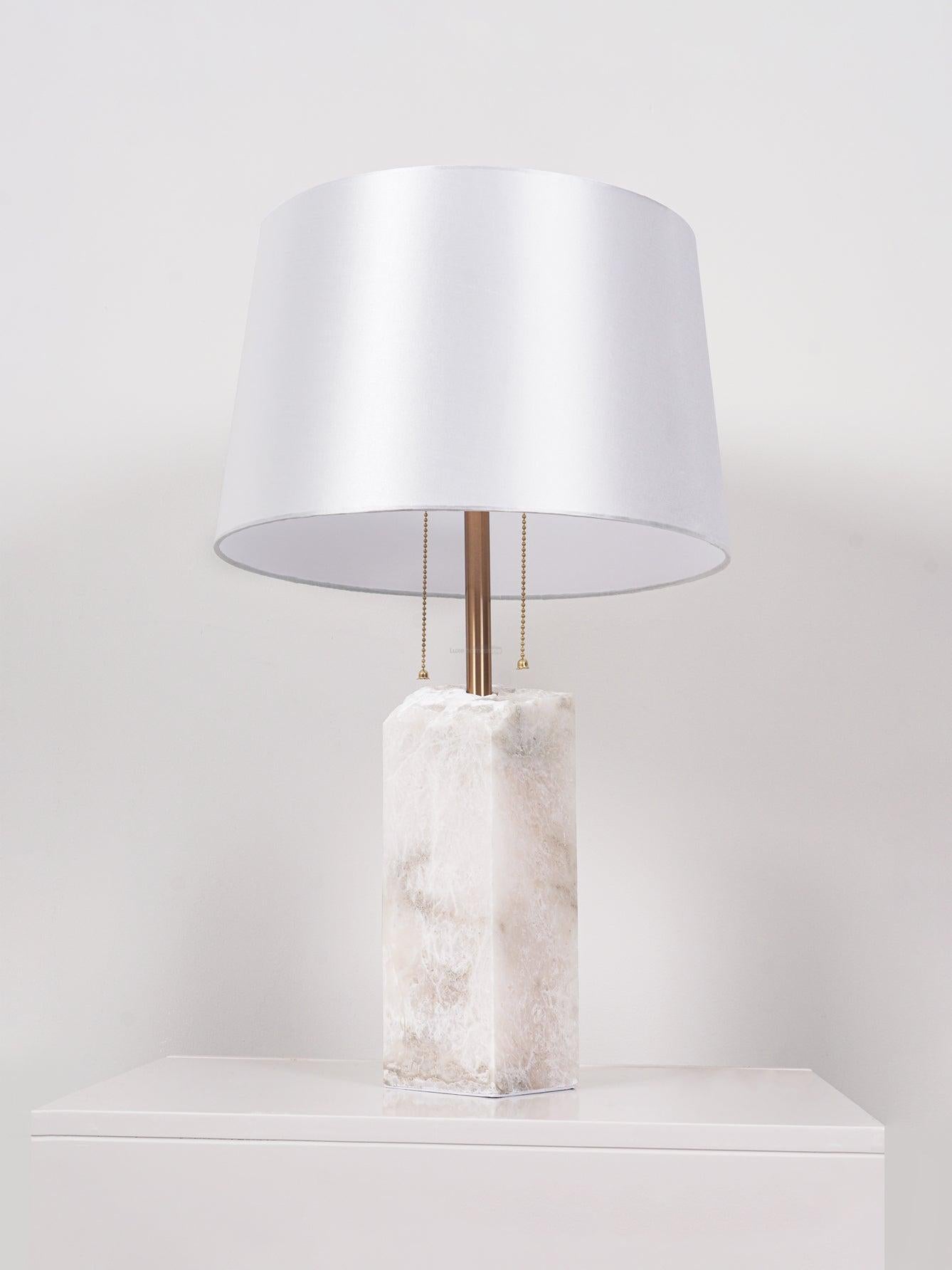 Raw Alabaster Table Lamp - Alabaster-1-Luxehomezone