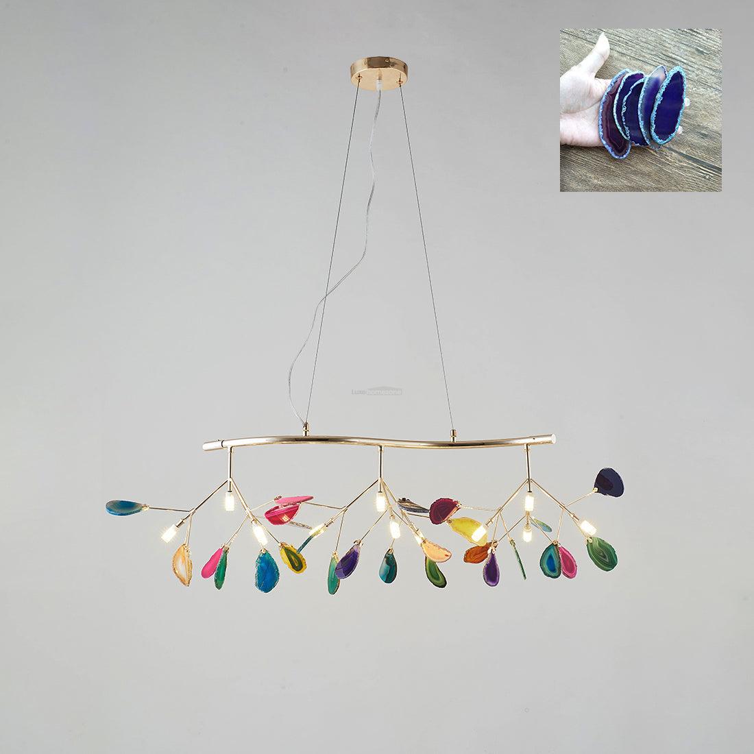 Agate Flake Chandelier with 4/12/16/20 heads - Branch-1-Luxehomezone