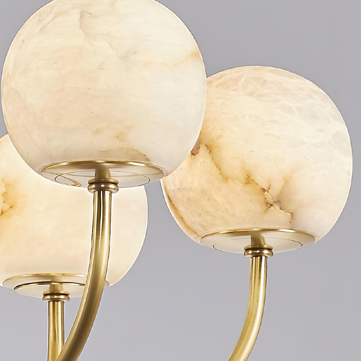 Aurelian Alabaster Globe Chandelier with 6/8/10/12 heads - Luxehomezone