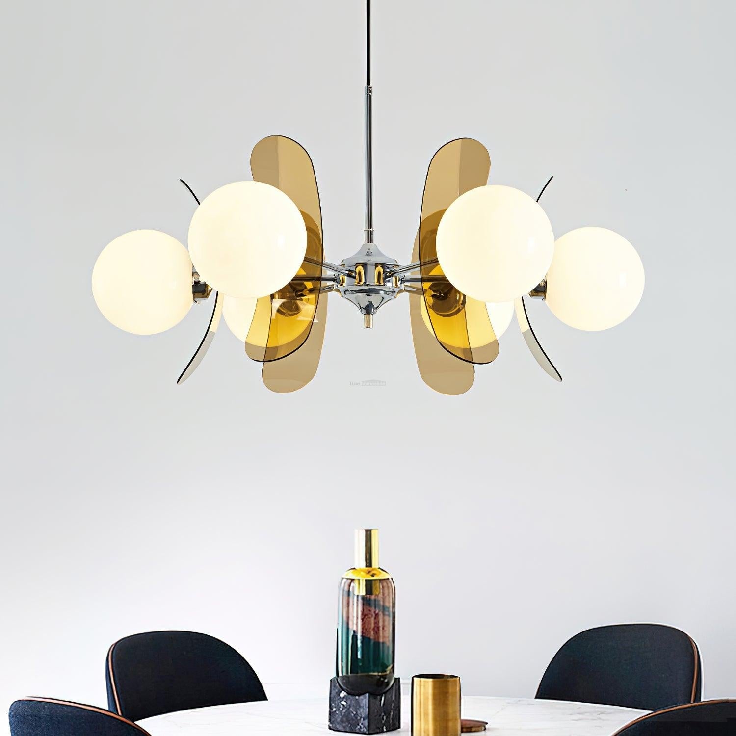 Phosphorescent Chandelier with3/5/6/8 heads - Frown, Optimized-1-Luxehomezone