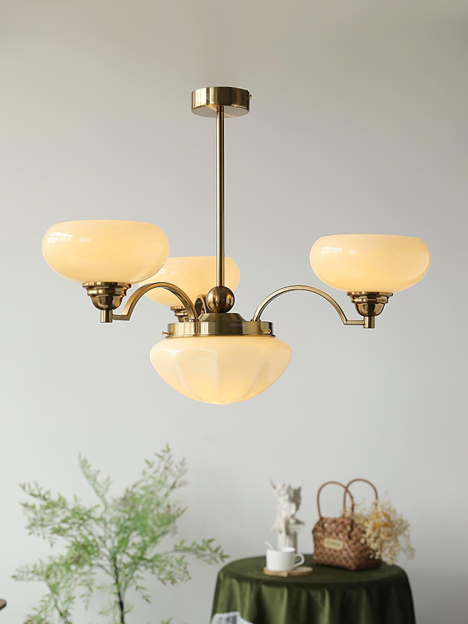 Warre Chandelier ∅ 26.5″ - Bend, Marshmallow Chandelier-1-Luxehomezone