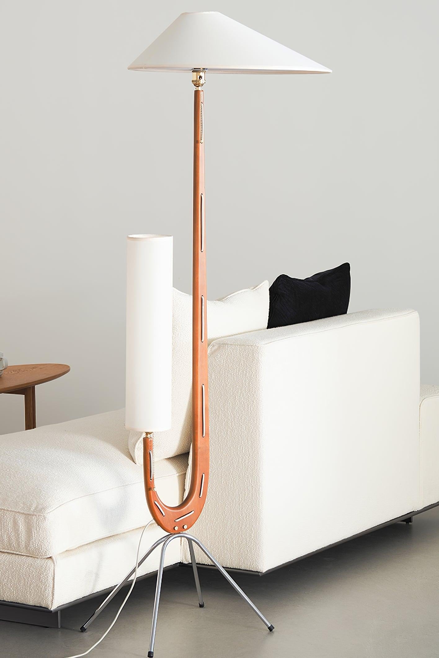 Giraffe Floor Lamp ∅ 21.6″ - Wood-1-Luxehomezone