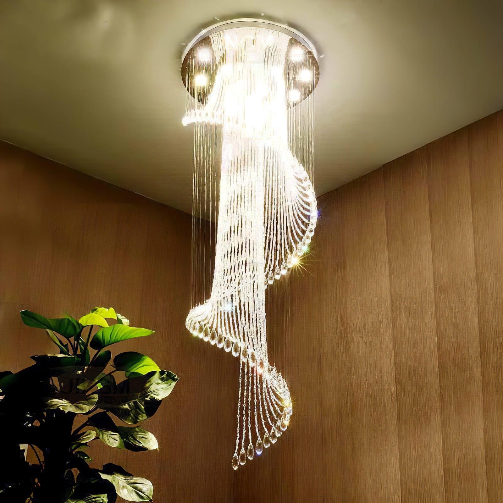 Classic Symphony Spiral Round Chandelier - Helia-1-Luxehomezone